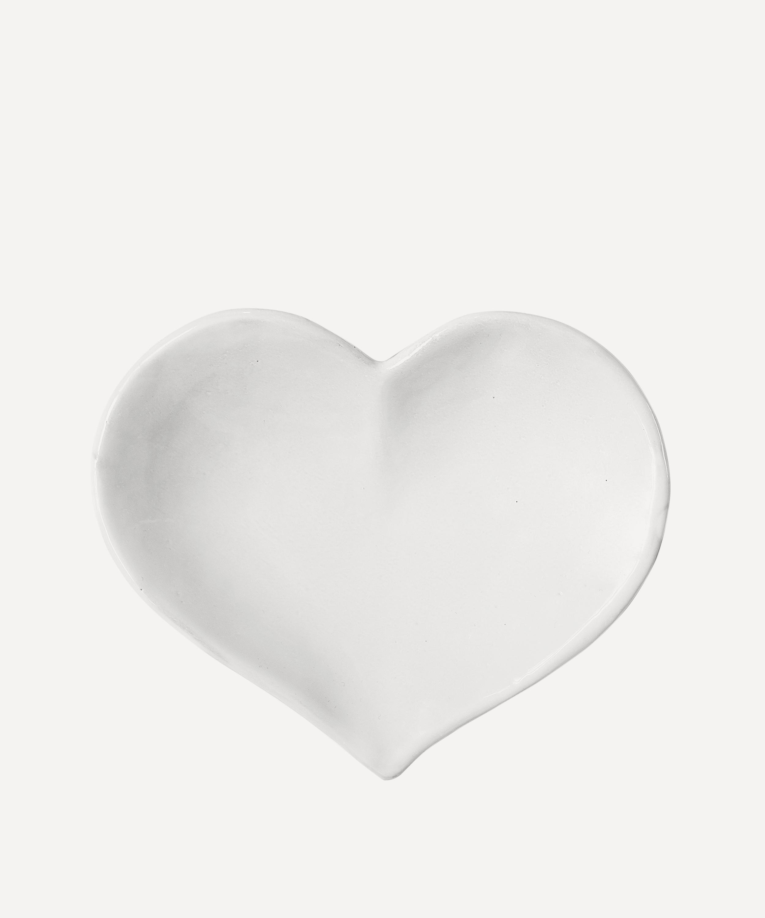 Astier De Villatte Couer Dessert Plate In White