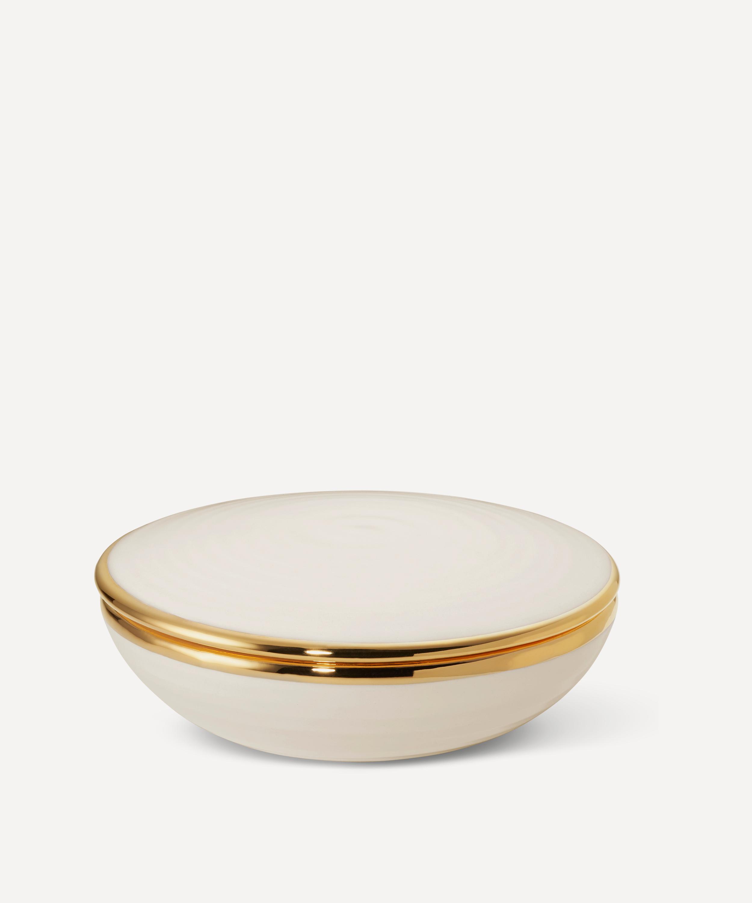Aerin Calinda Ceramic Box In White