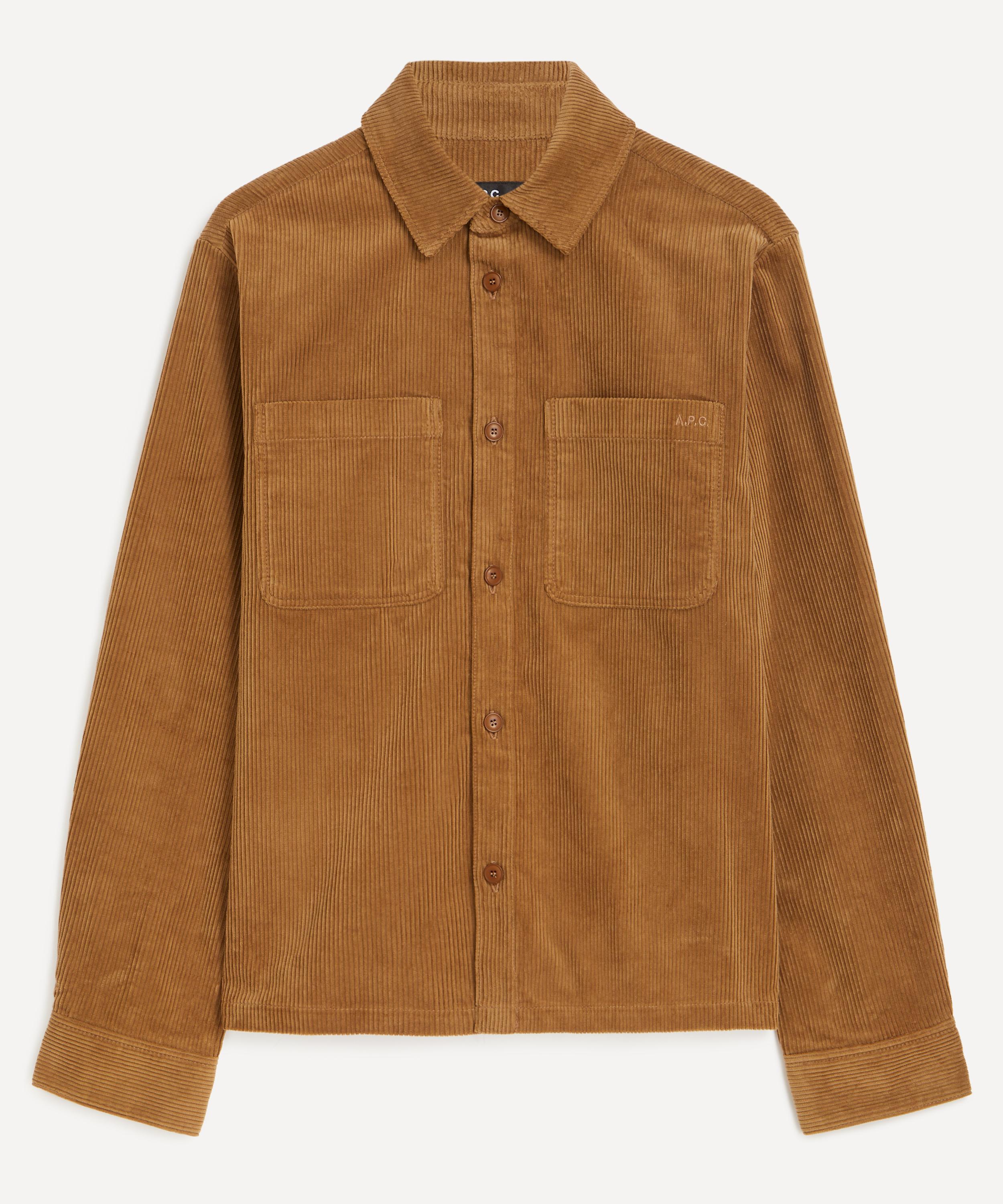 Apc A.p.c. Mens Leon Brown Corduroy Overshirt In Brown