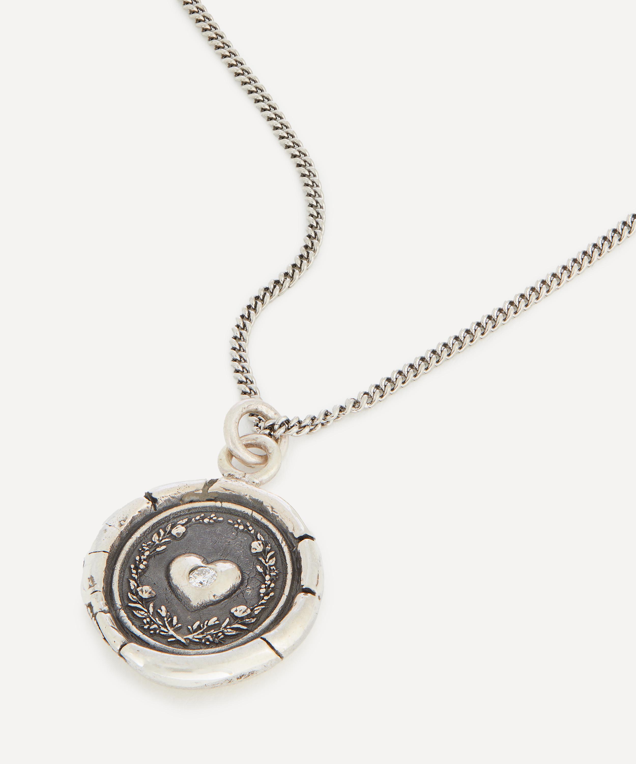 Pyrrha Sterling Silver Self-love Diamond Set Talisman Necklace