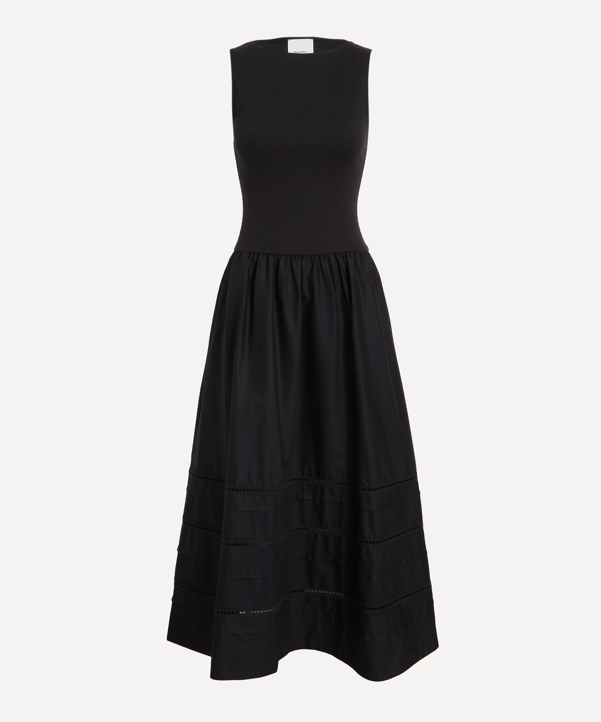 Reformation Women's Idelle Midi Dress In Black