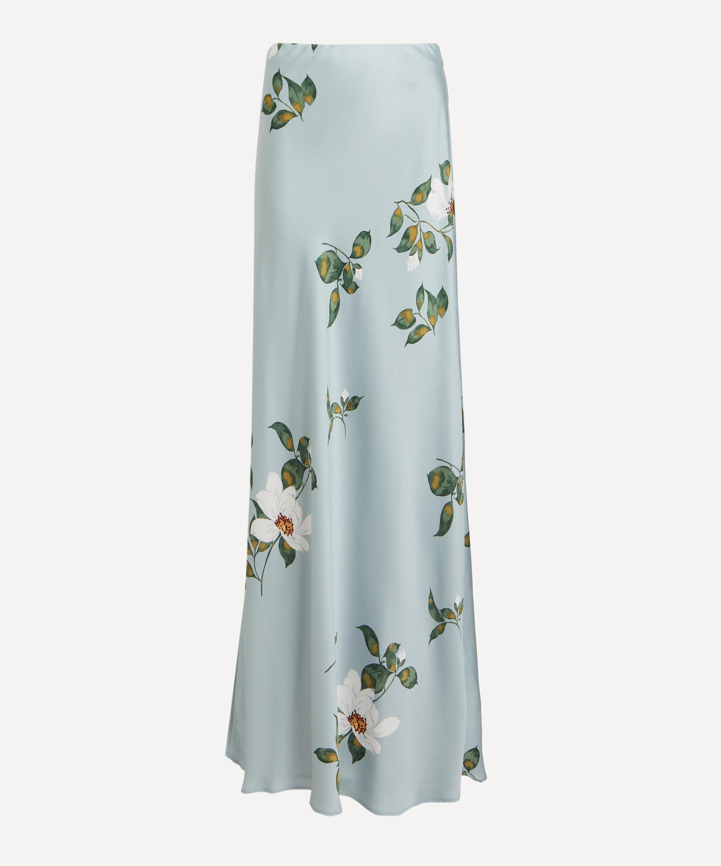 Reformation Women's Bella Satin Skirt In Blue