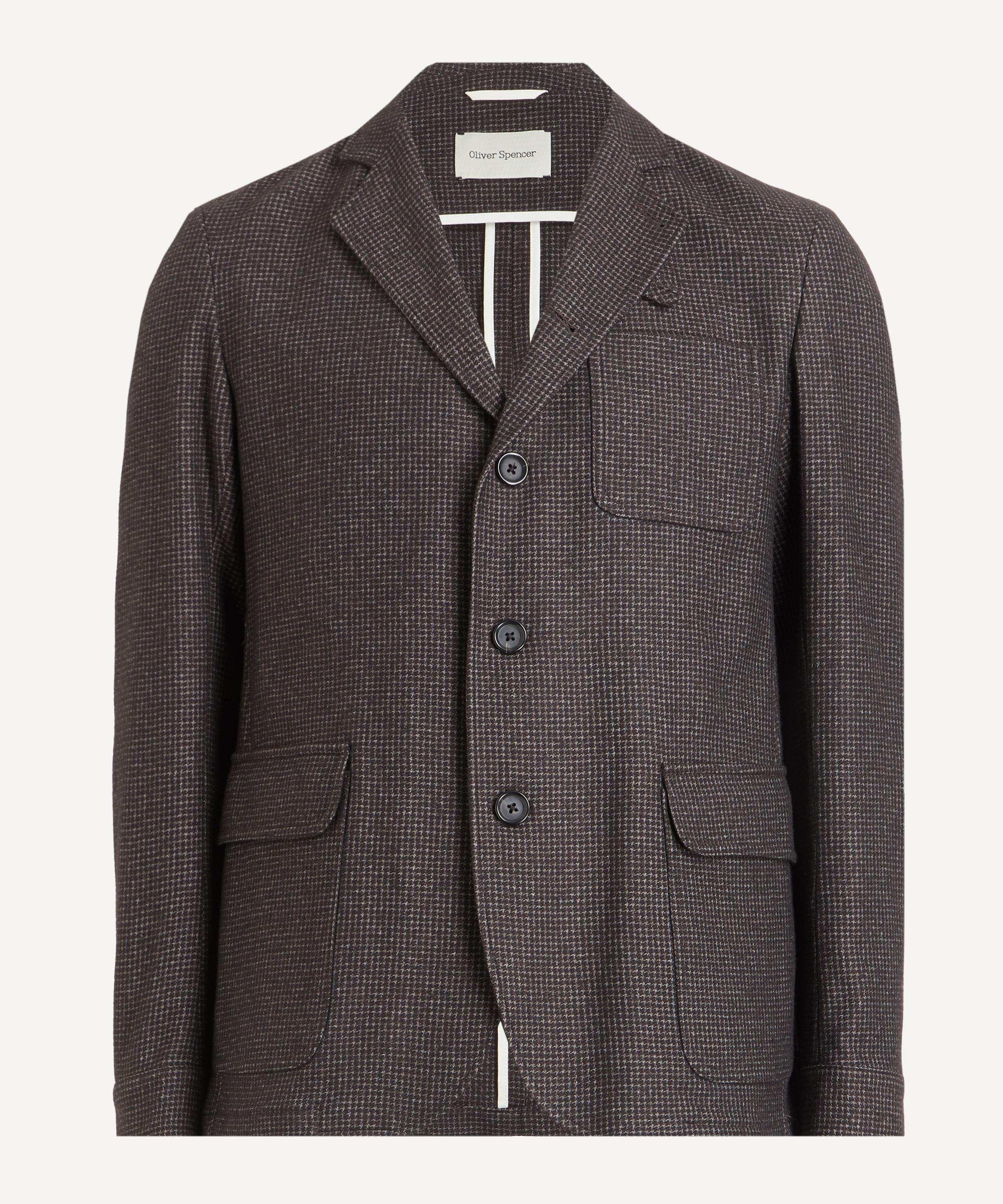 Oliver Spencer Mens Solms Lowery Brown Jacket In Multi