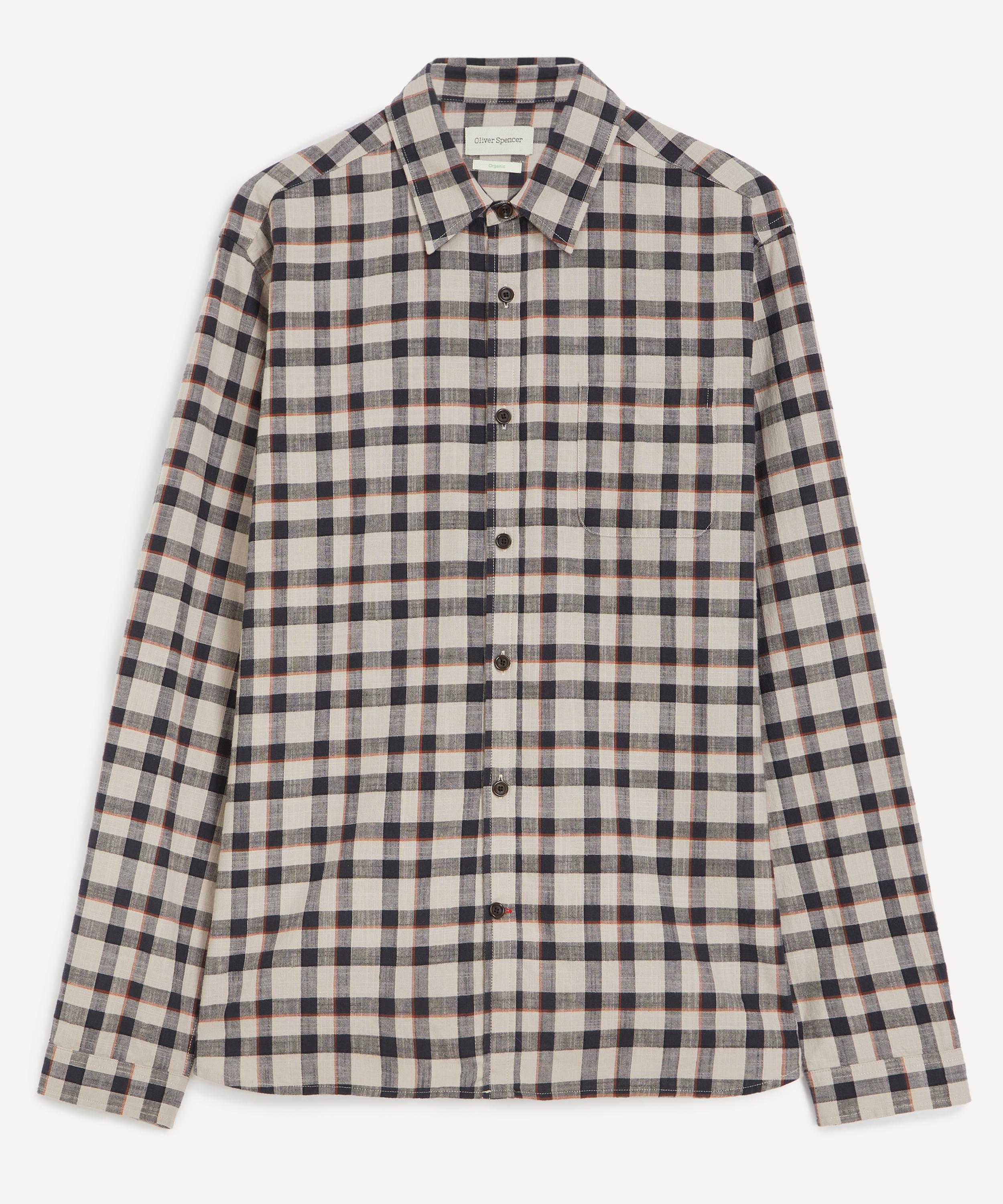 Oliver Spencer Mens Walden Navy New York Special Shirt In Gray