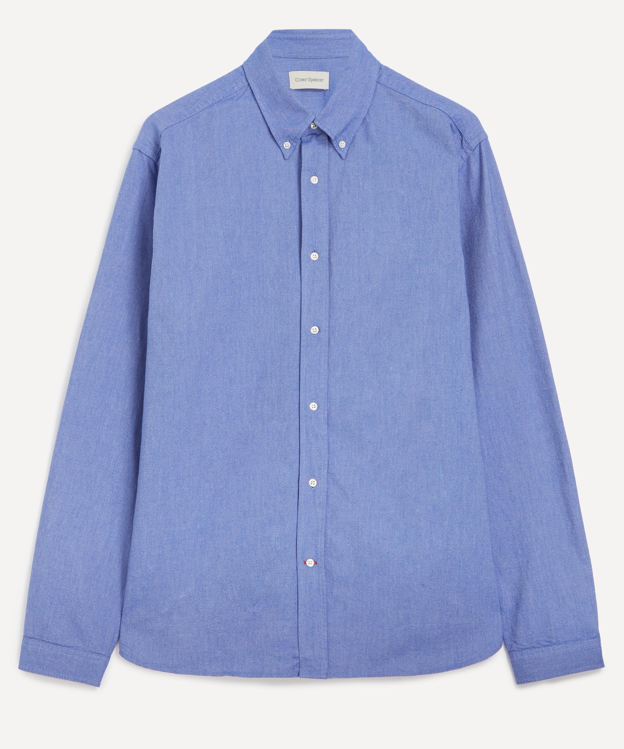 Oliver Spencer Mens Mckenzie Blue Brook Shirt In Blue