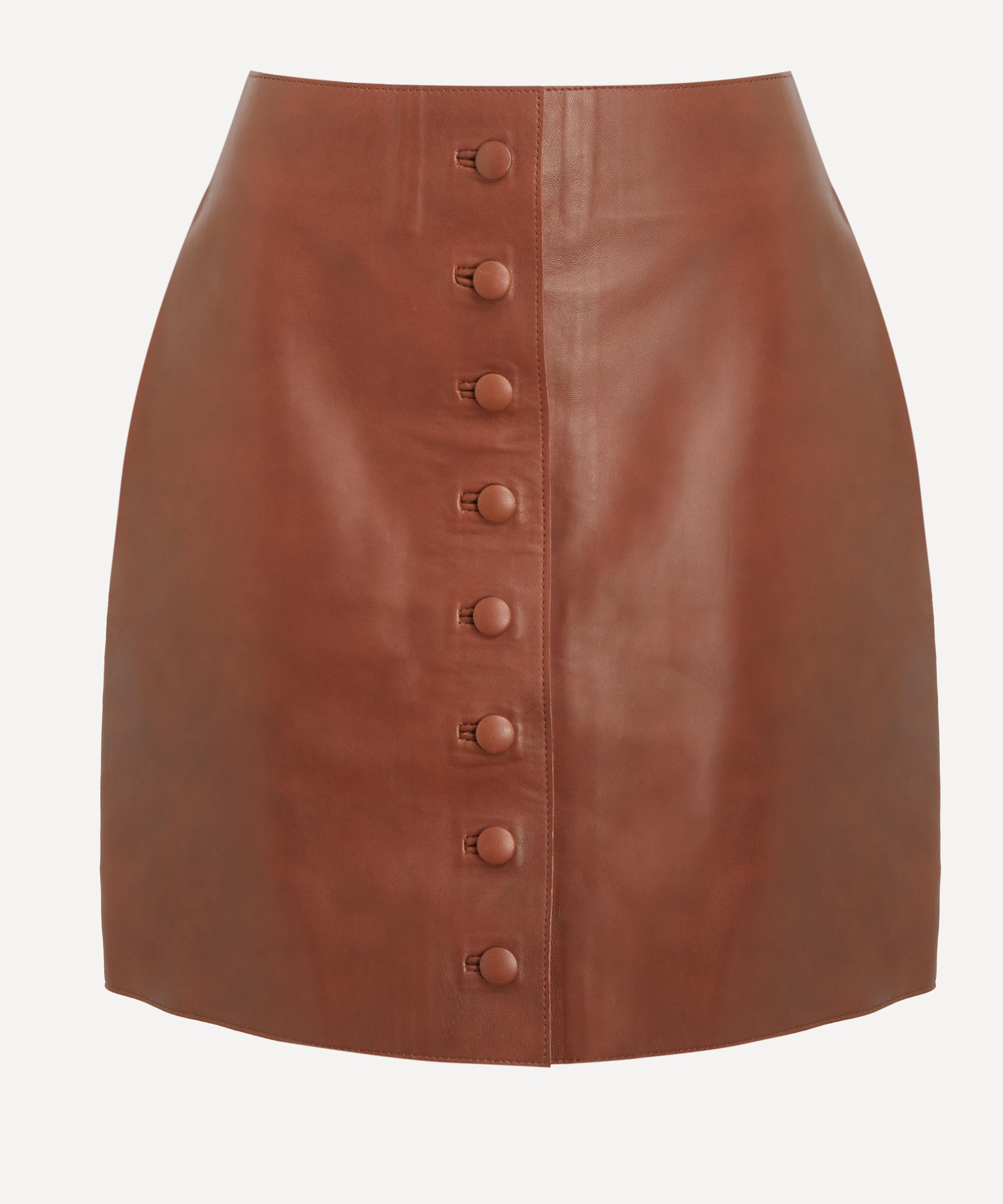 Liberowe Women's Maha Leather Mini Skirt In Brown