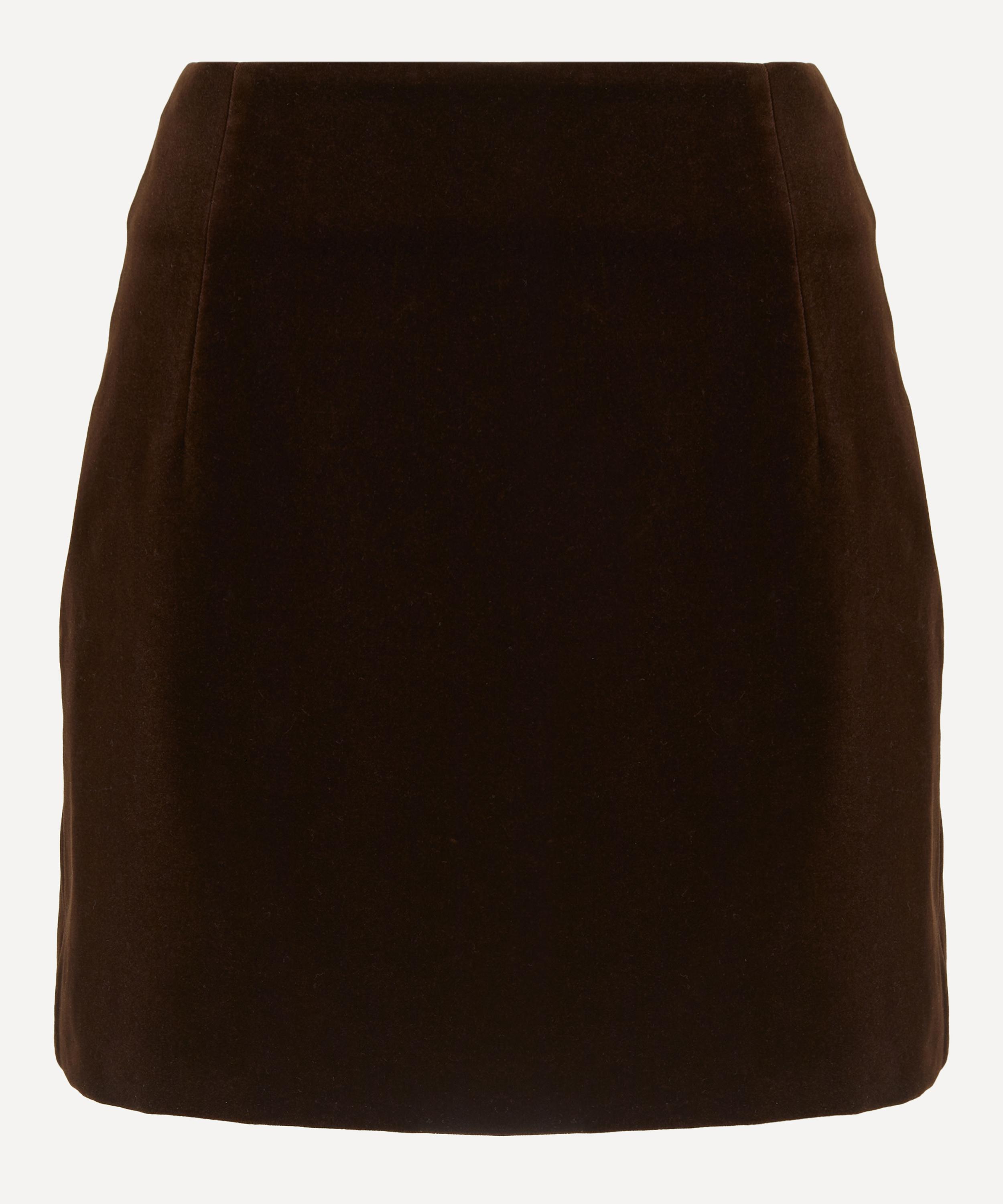 Liberowe Women's Chocolate Velvet Vera Mini Skirt In Brown