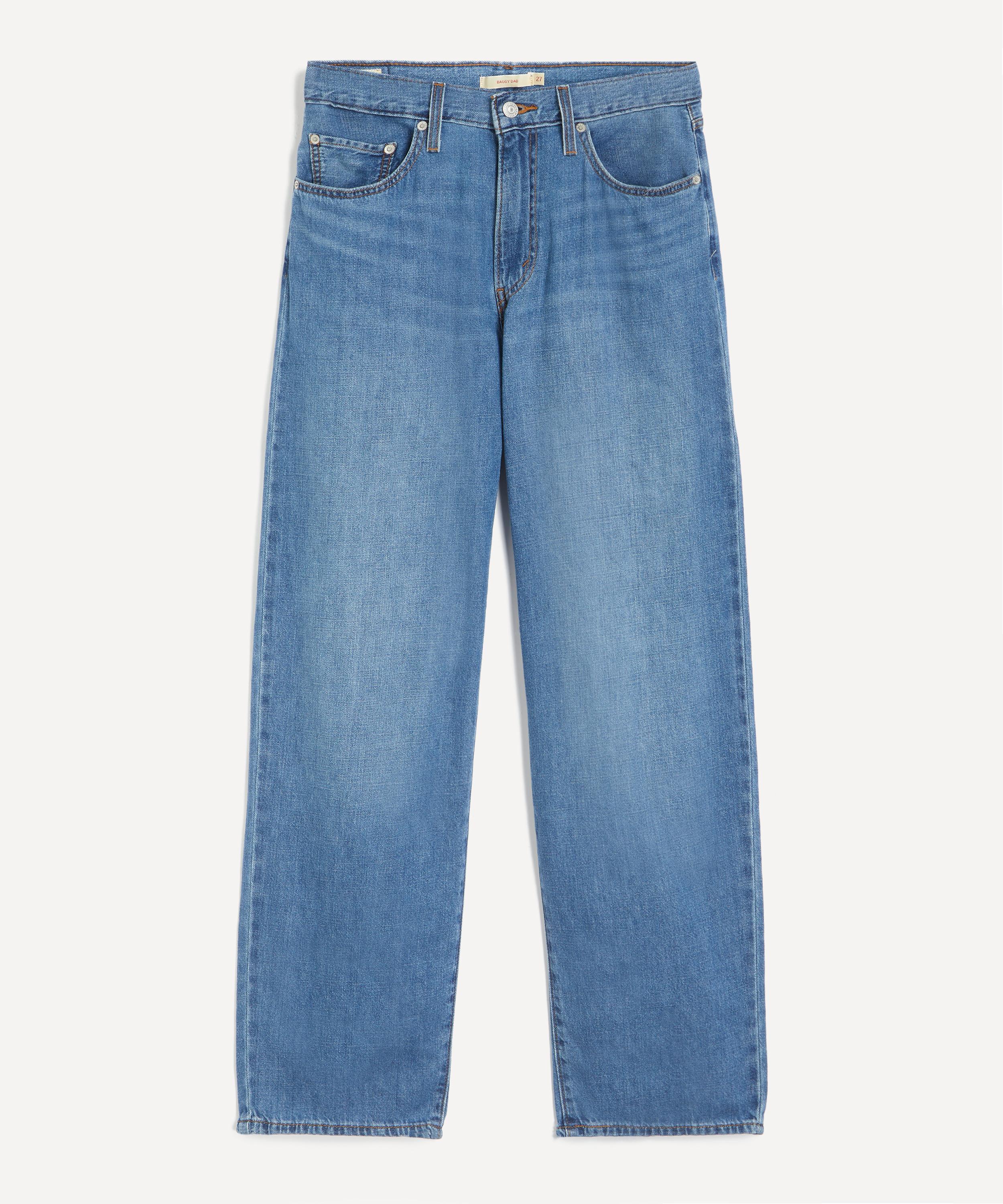 Levi's Women's Baggy Dad Linen-denim Jeans In Heavy Check In Multi