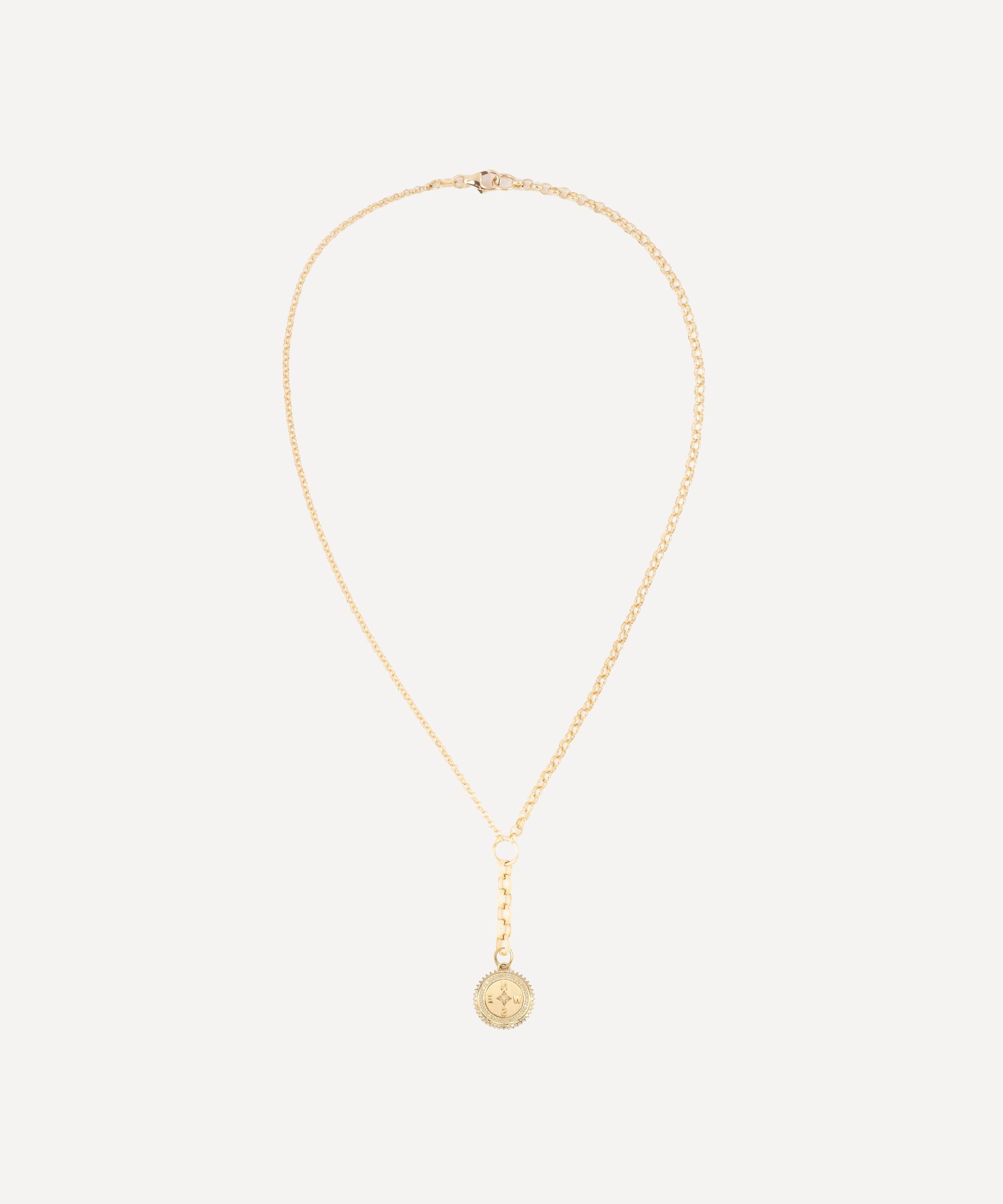 Foundrae 18ct Gold Reverie Small Mixed Belcher Extension Chain Pendant Necklace