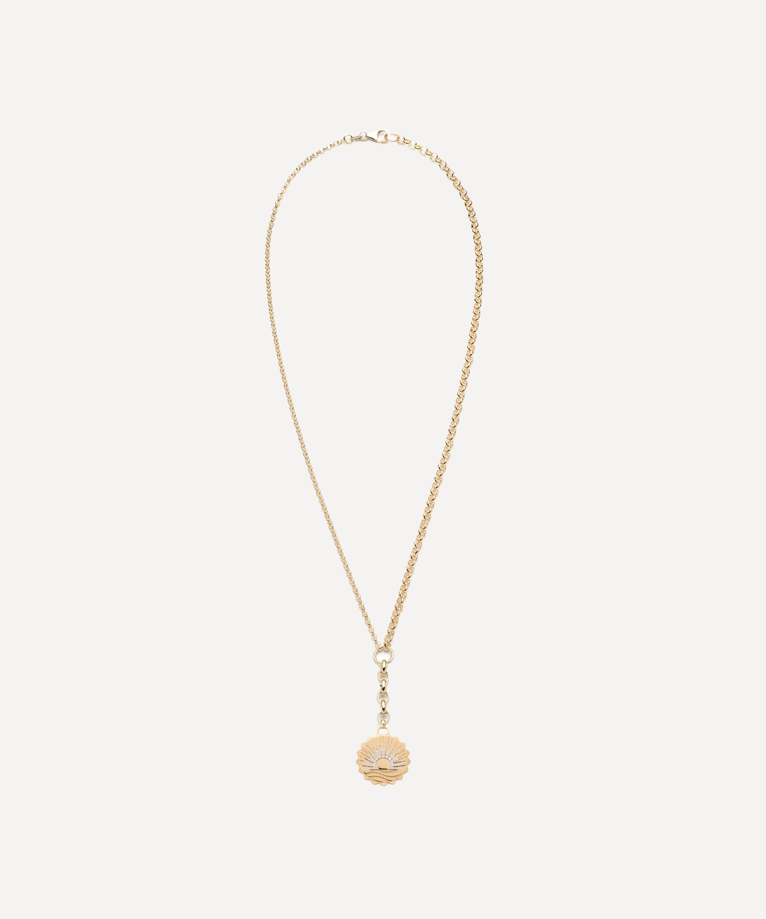 Foundrae 18ct New Beginnings Medium Mixed Belcher Extension Chain Pendant Necklace