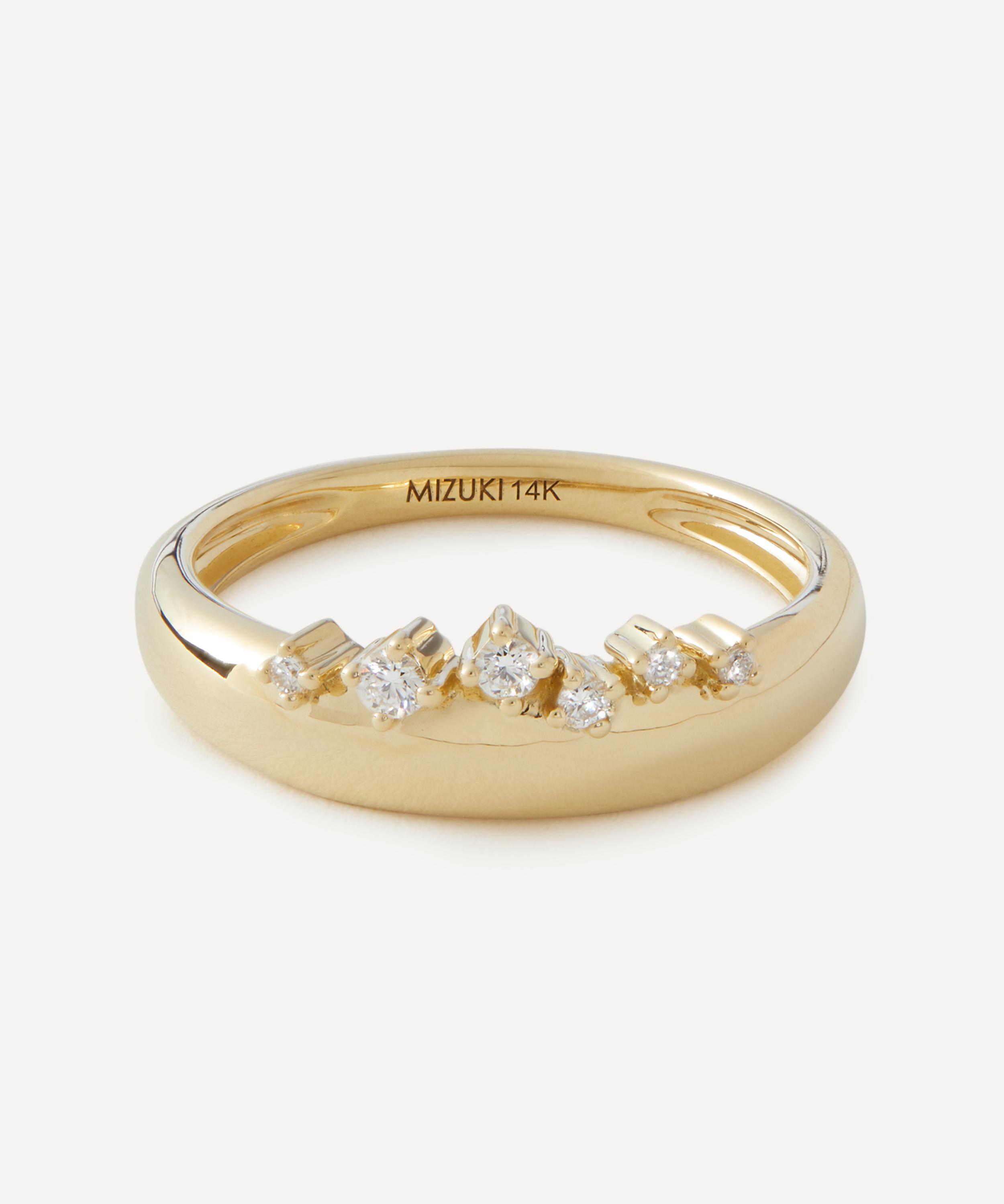 Mizuki 14ct Gold Sea Of Beauty Mirage Diamond Ring In Gold