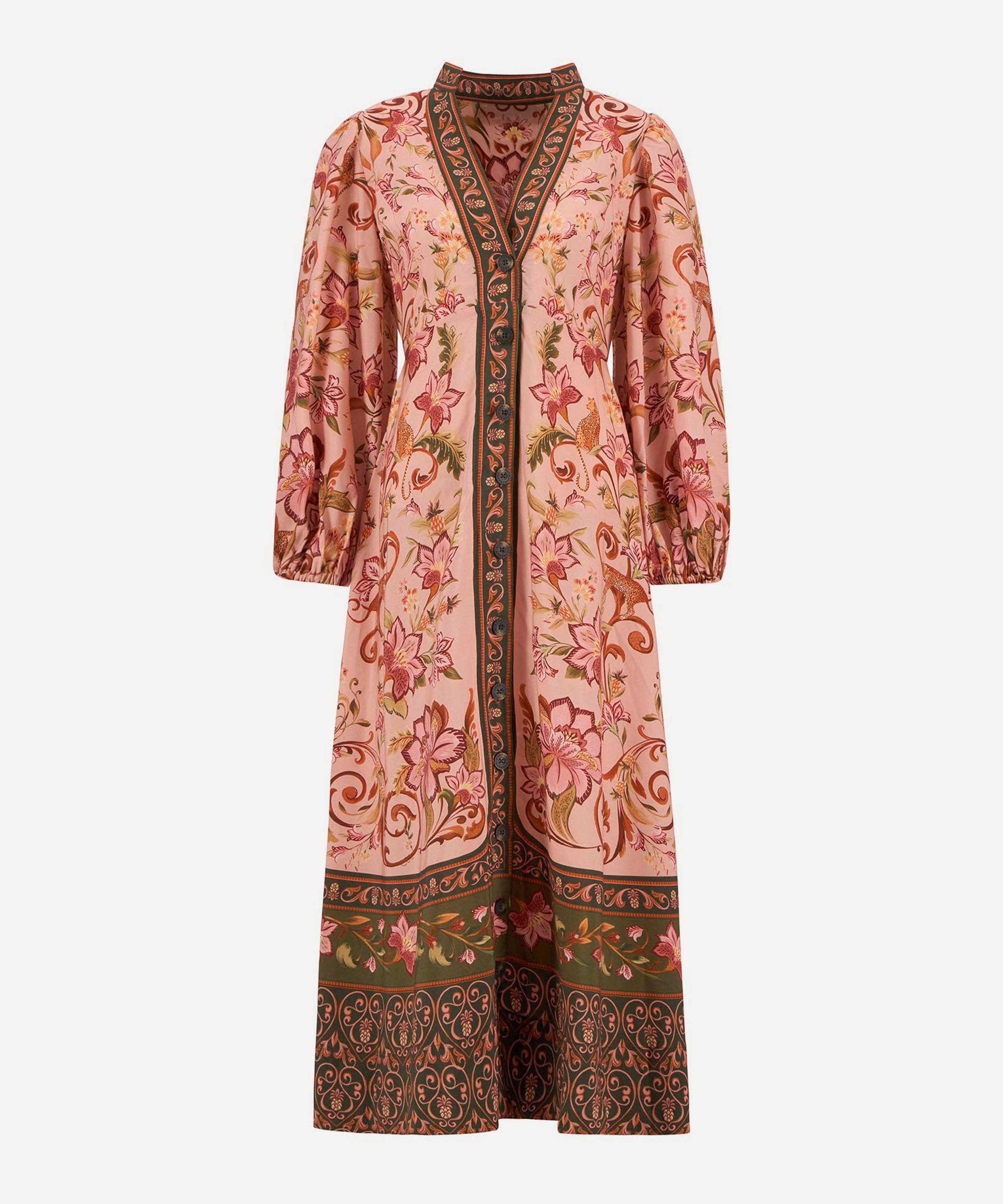 Barbour X Farm Rio Alice Maxi Dress In Animal Print
