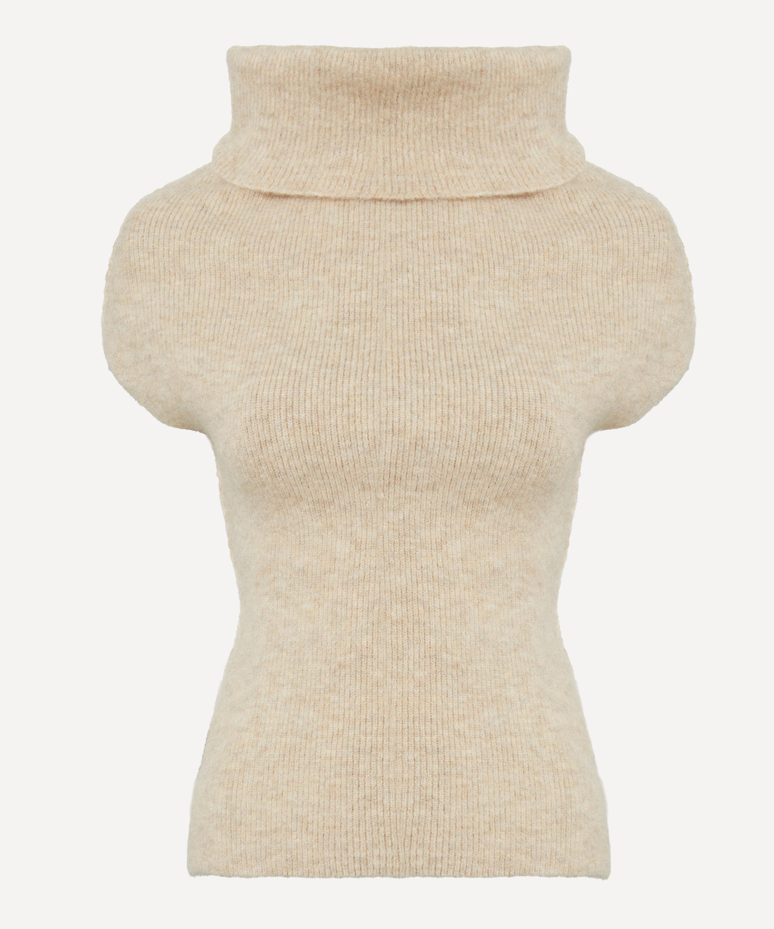 Rick Owens Women's Crater Alpaca-knit Top In Brown