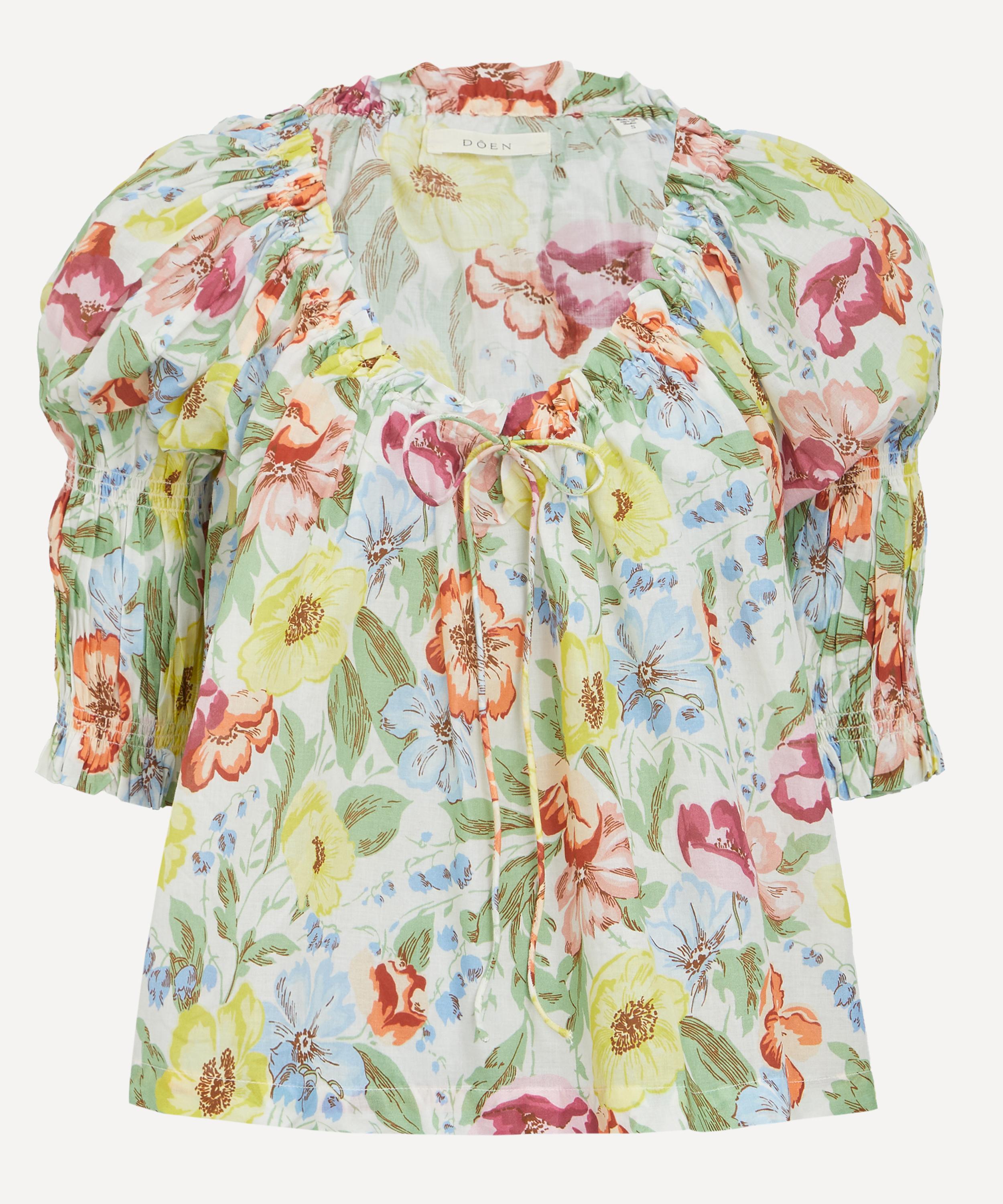 Doen Women's Inez Blanc Anemone Bloom Top In Multi