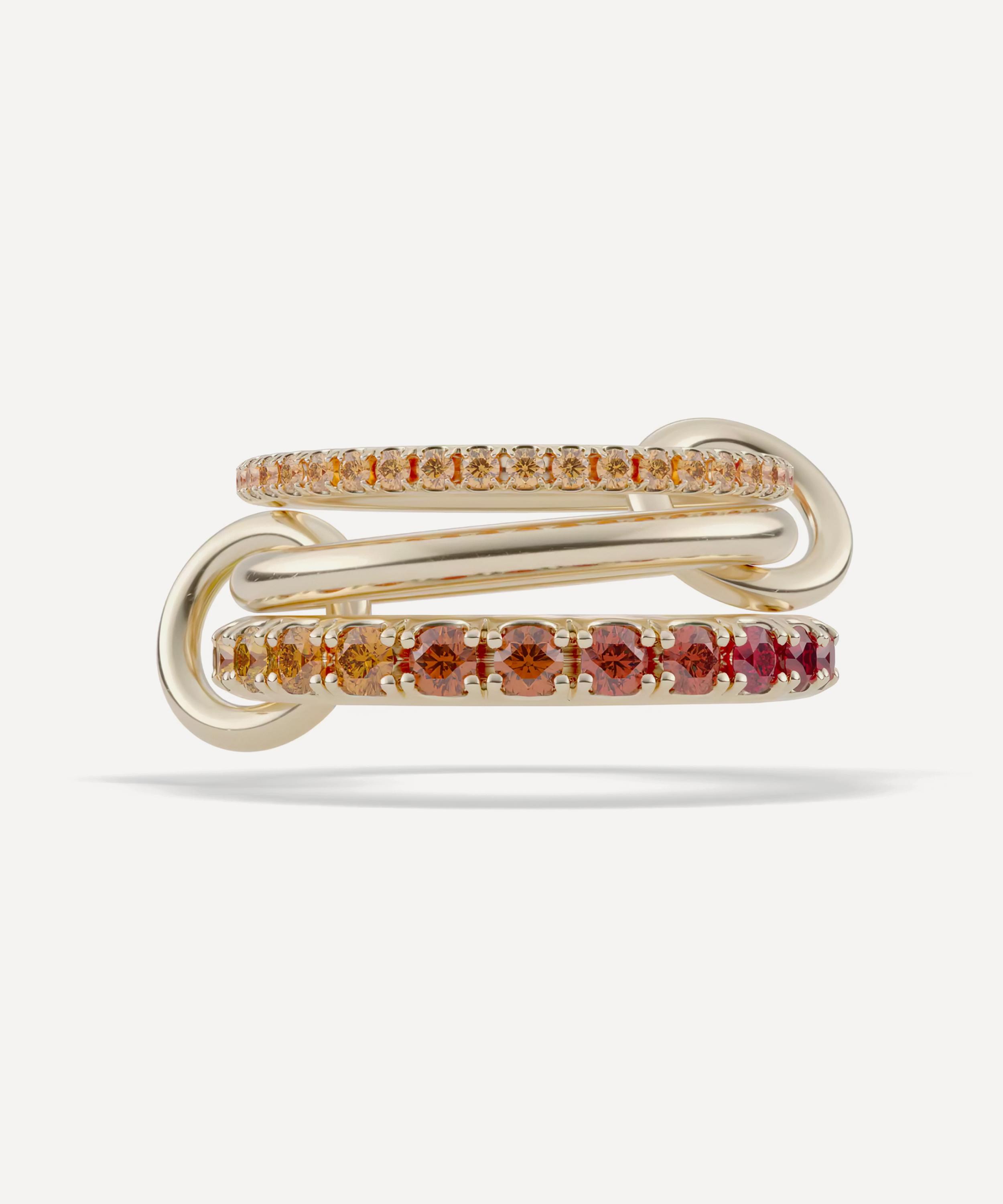 Spinelli Kilcollin 18ct Gold Norah Orange Ombre Sapphire Ring In Gold