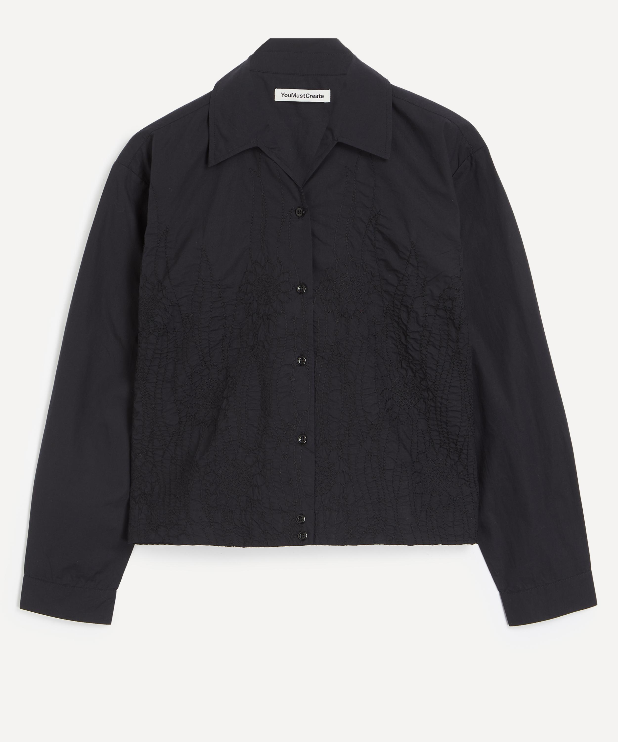 Ymc You Must Create Ymc Women's Wanda Embroidered Shirt In Black