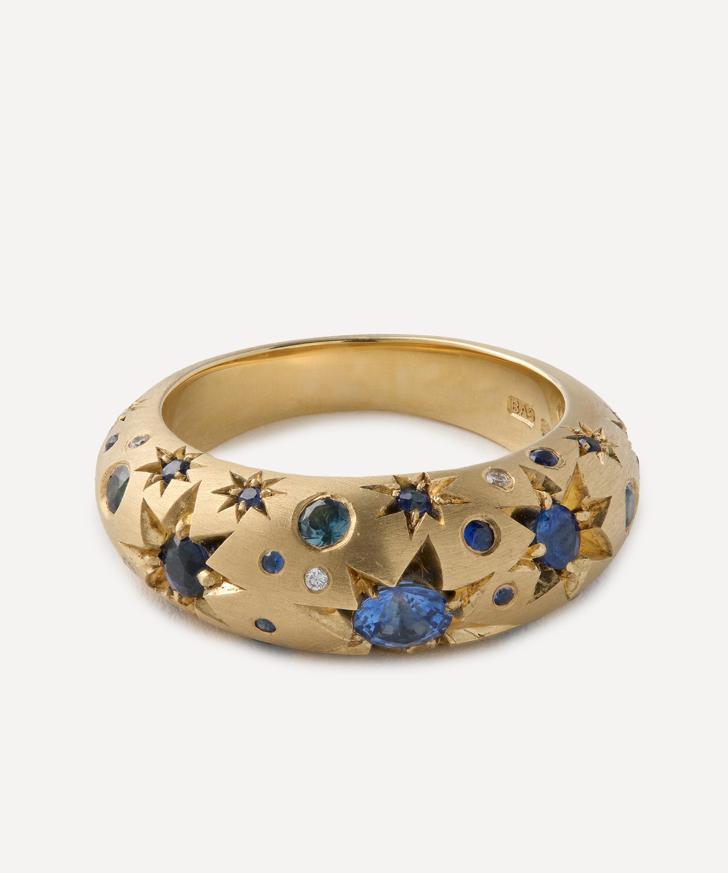 Balint Samad 9ct Gold Stargazer Sapphire And Diamond Ring