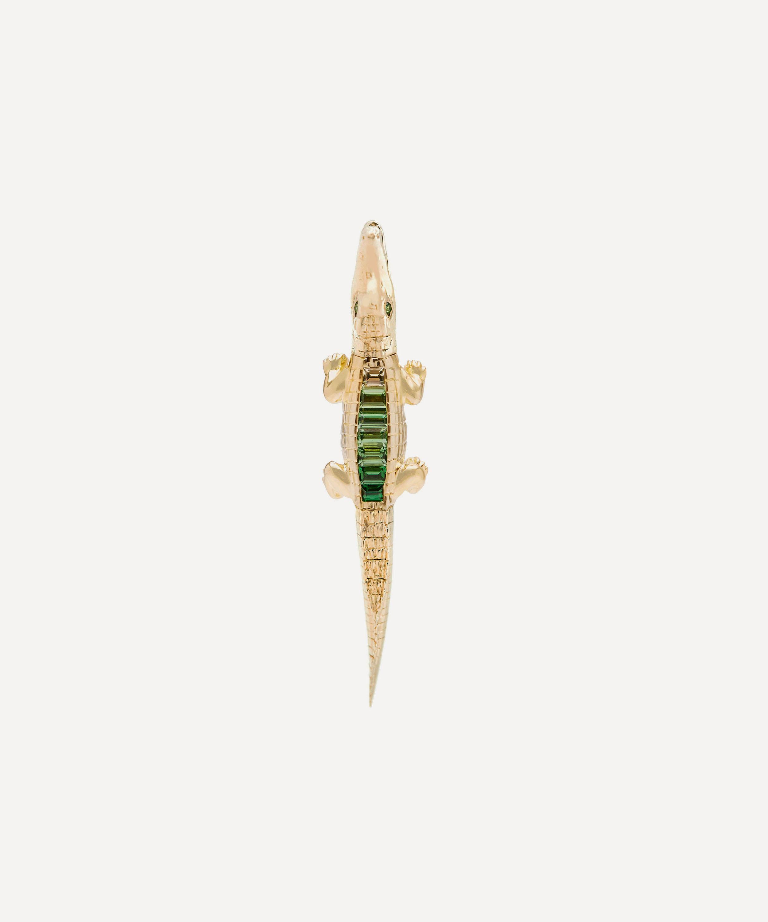 Bibi Van Der Velden 18ct Gold Alligator Bite Drop Earring In Gold