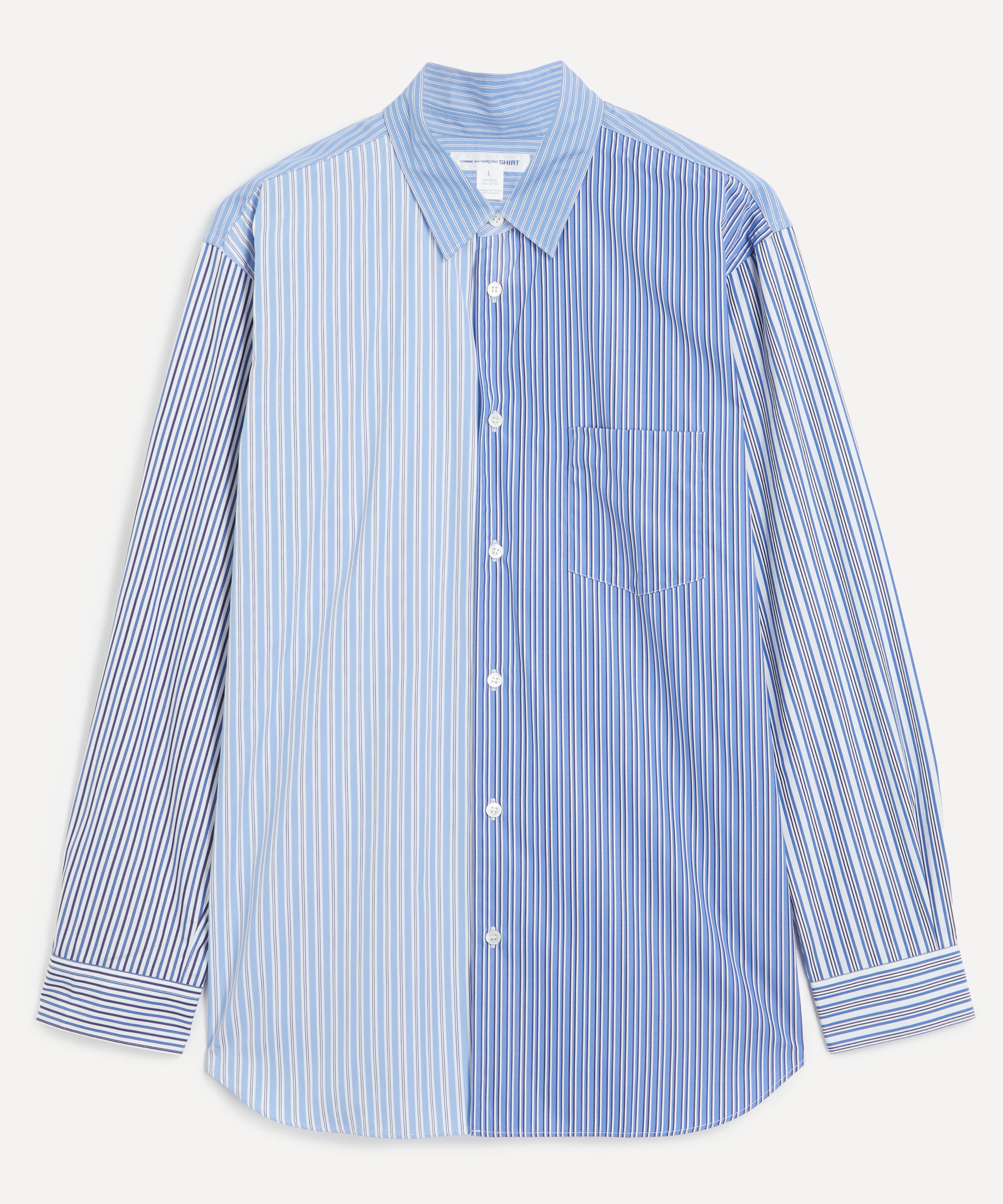 Comme Des Garçons Shirt Comme Des Garcons Shirt Mens Blue Multi Stripe Shirt