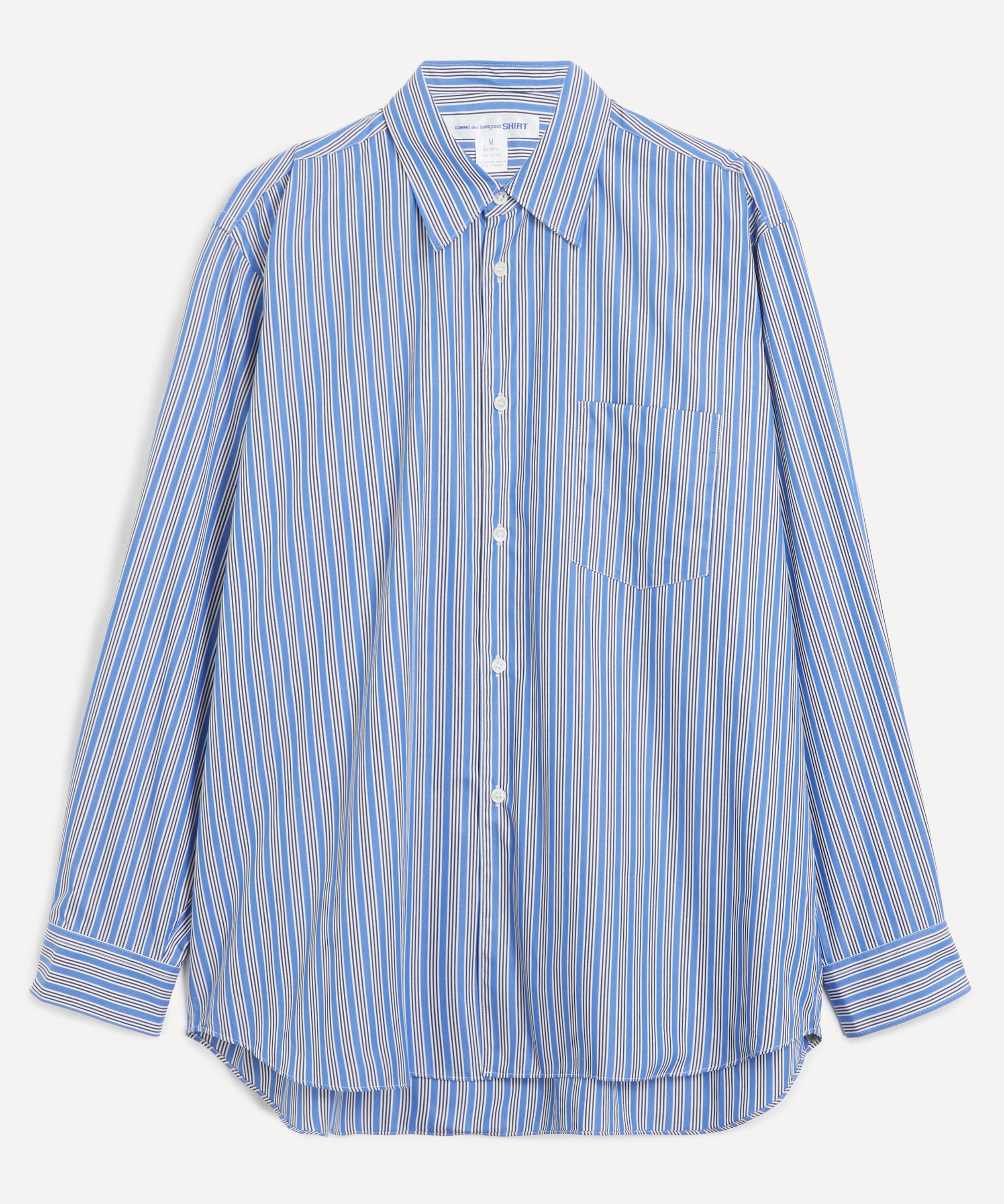Comme Des Garçons Shirt Comme Des Garcons Shirt Mens Wide Blue Stripe Shirt