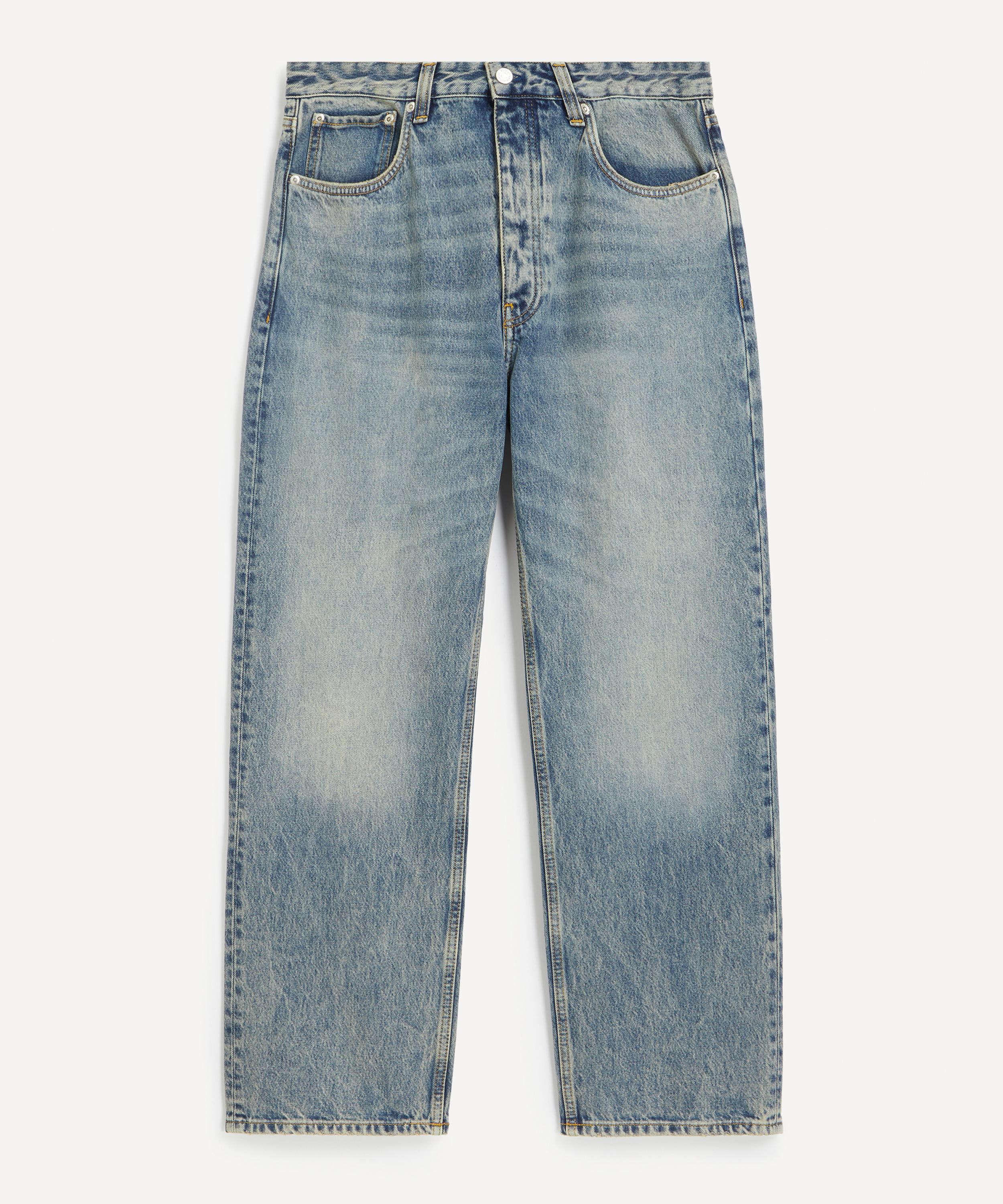 Won Hundred Mens Steve Cel Tinted Blue Jeans In Blue
