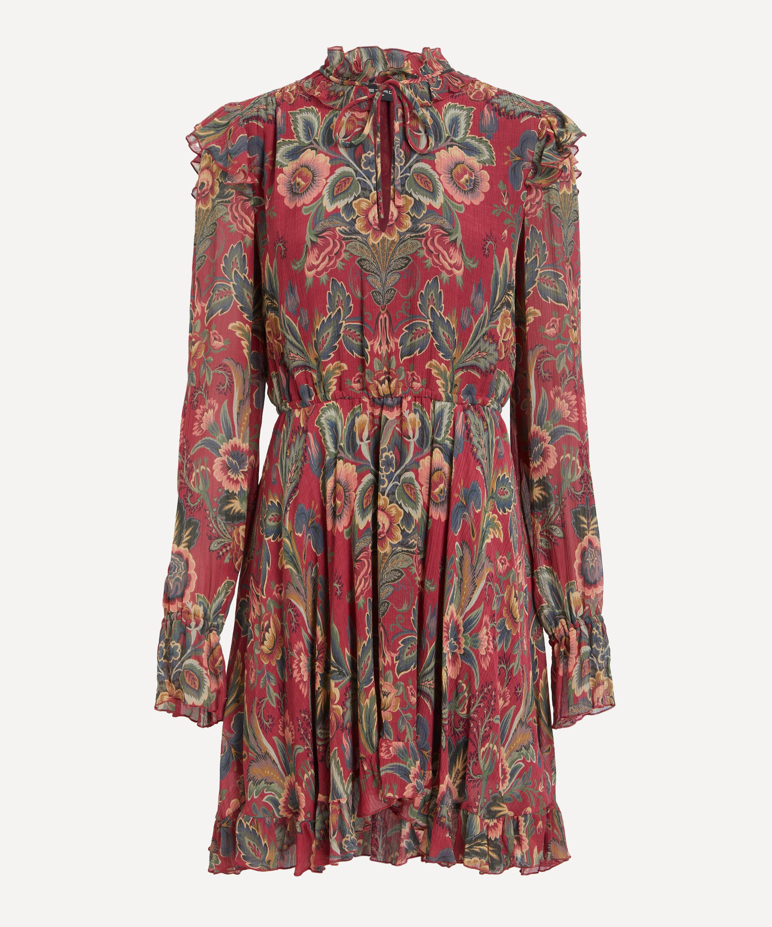 Etro Women's Floral Silk-blend Mini Dress In Pink