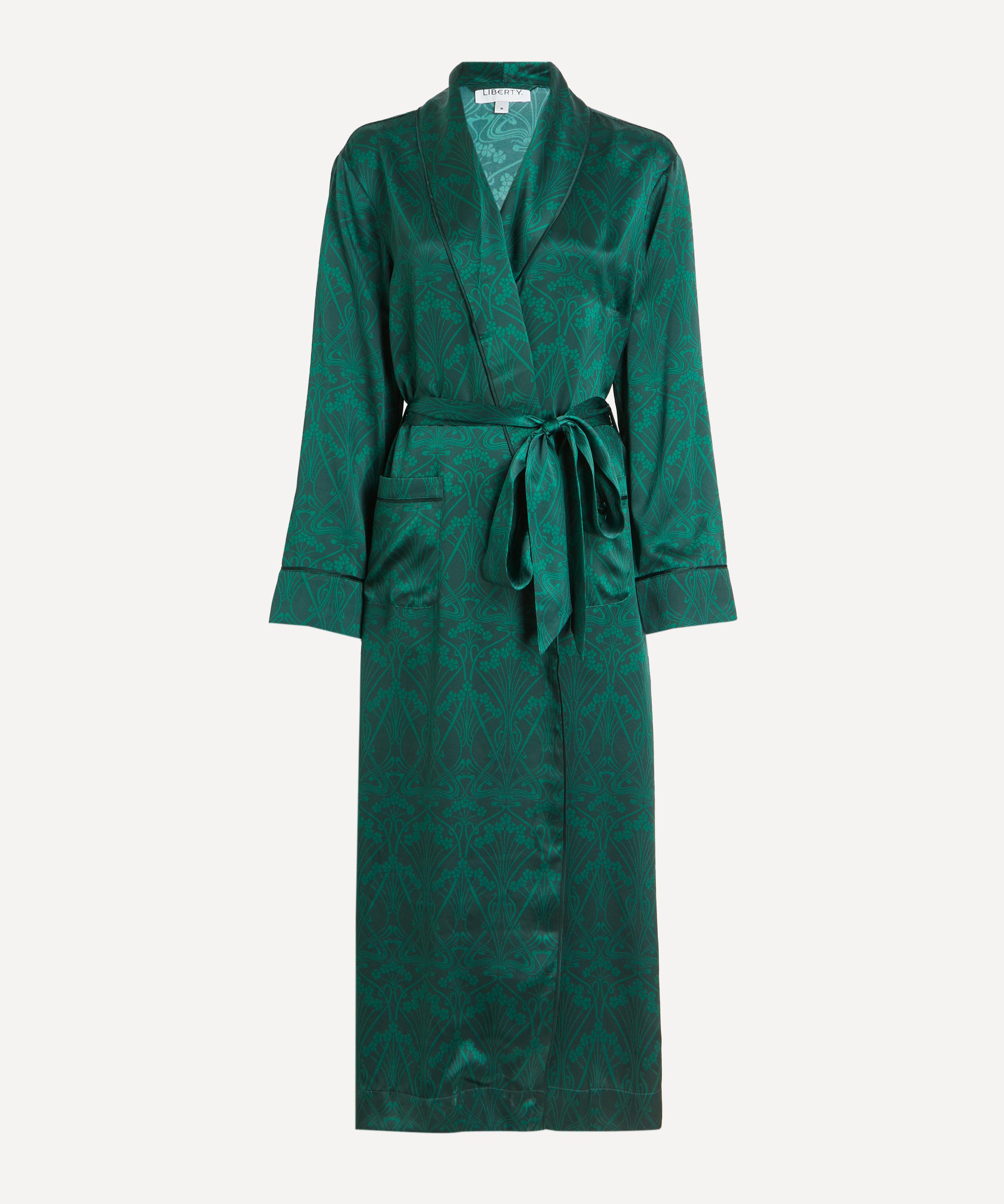 Liberty Women's Ianthe Blossom Silk-satin Robe In Green