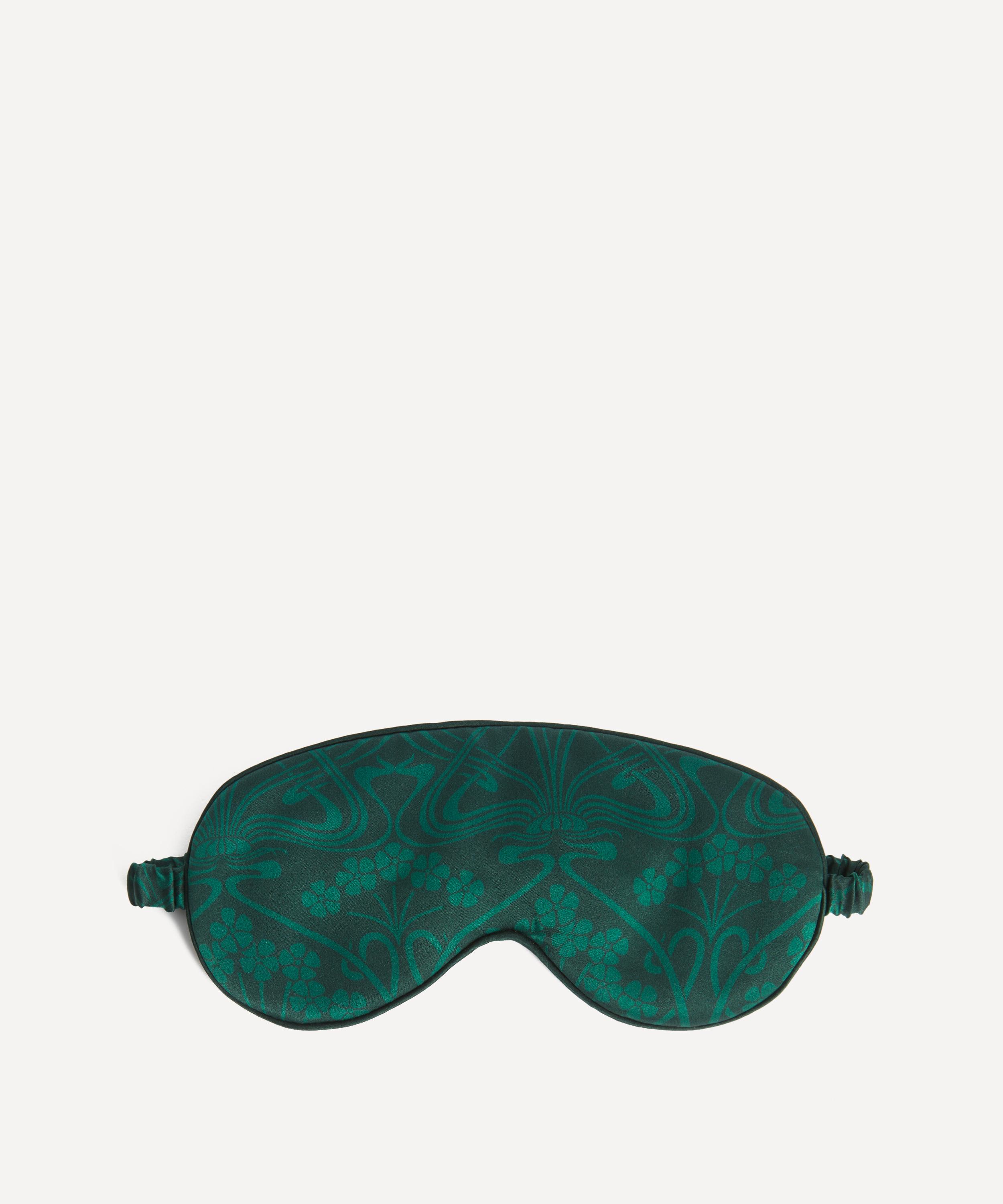 Liberty Women's Nouveau Ianthe Blossom Silk Satin Eye Mask In Green
