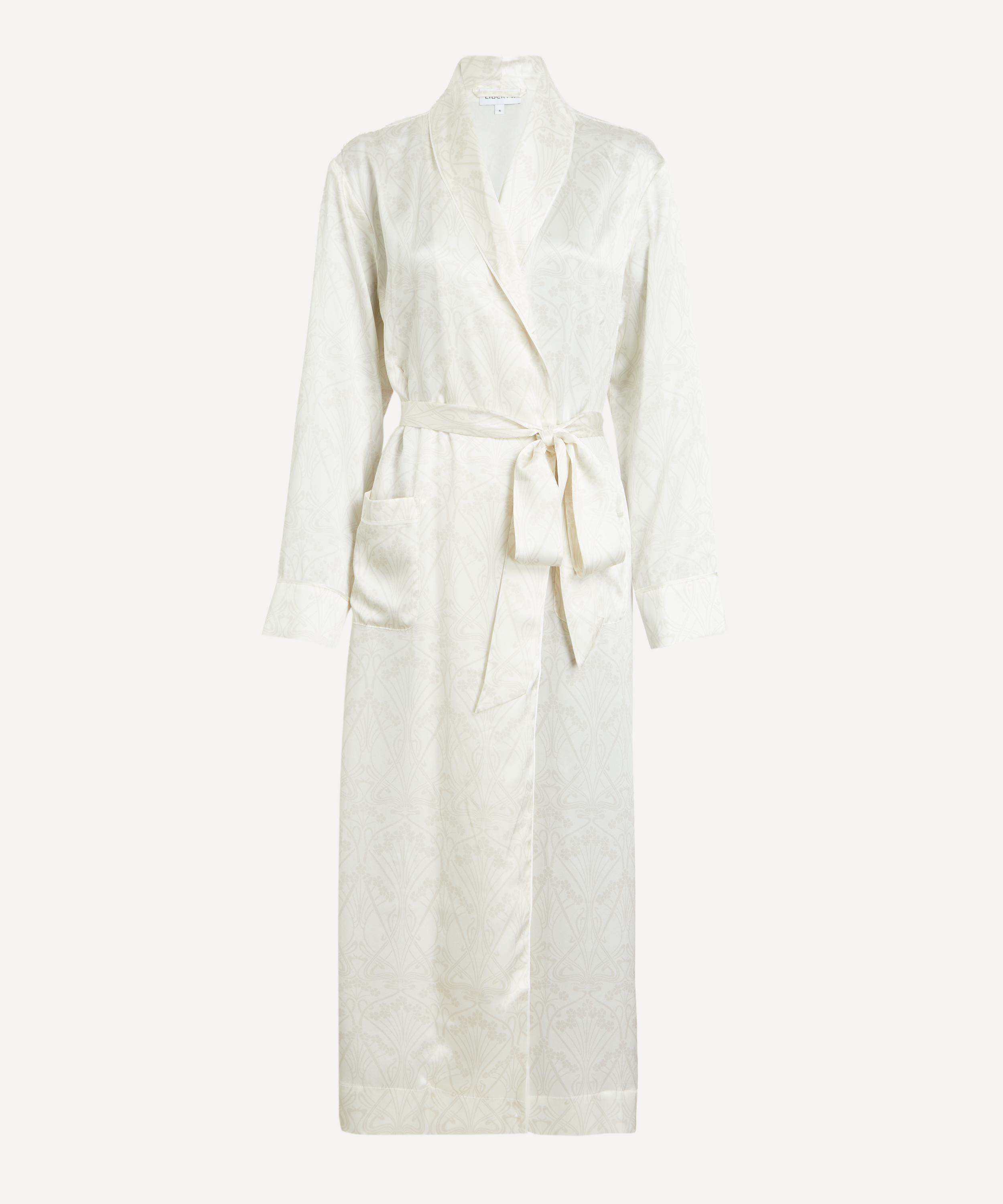 Liberty Women's Nouveau Ianthe Silk-satin Robe In White | ModeSens