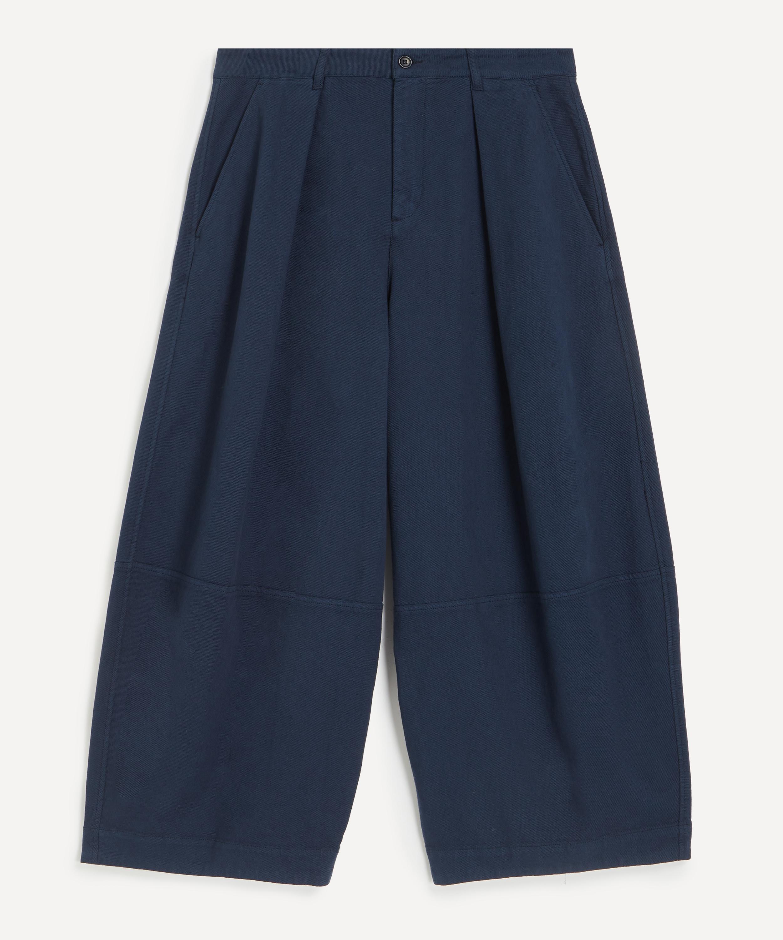 Ymc You Must Create Ymc Mens Deadbeat Wide-leg Trousers In Blue