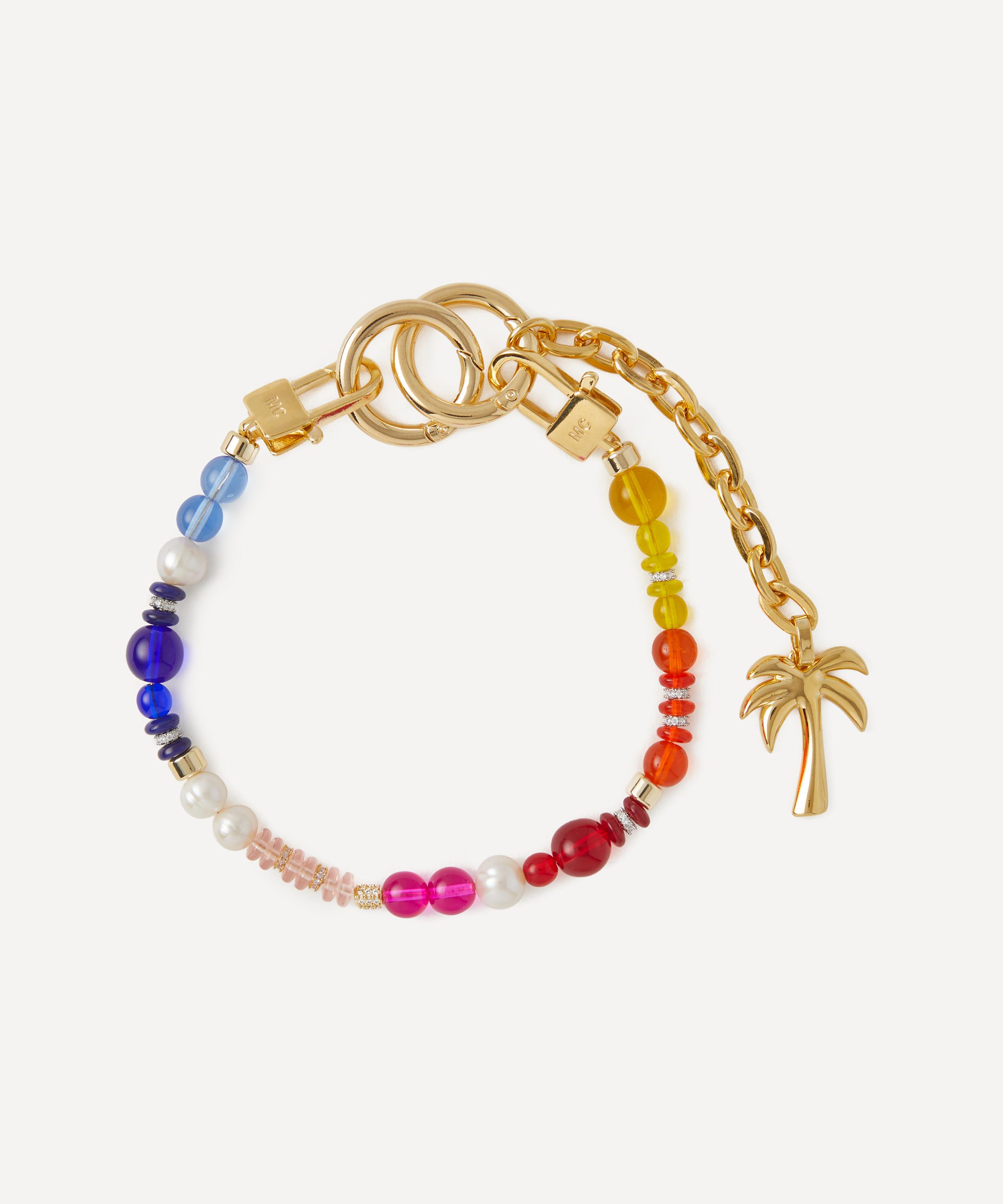 Martha Calvo Women's 14ct Gold-plated Tropics Palm Tree Beaded Bag Charm In Multi