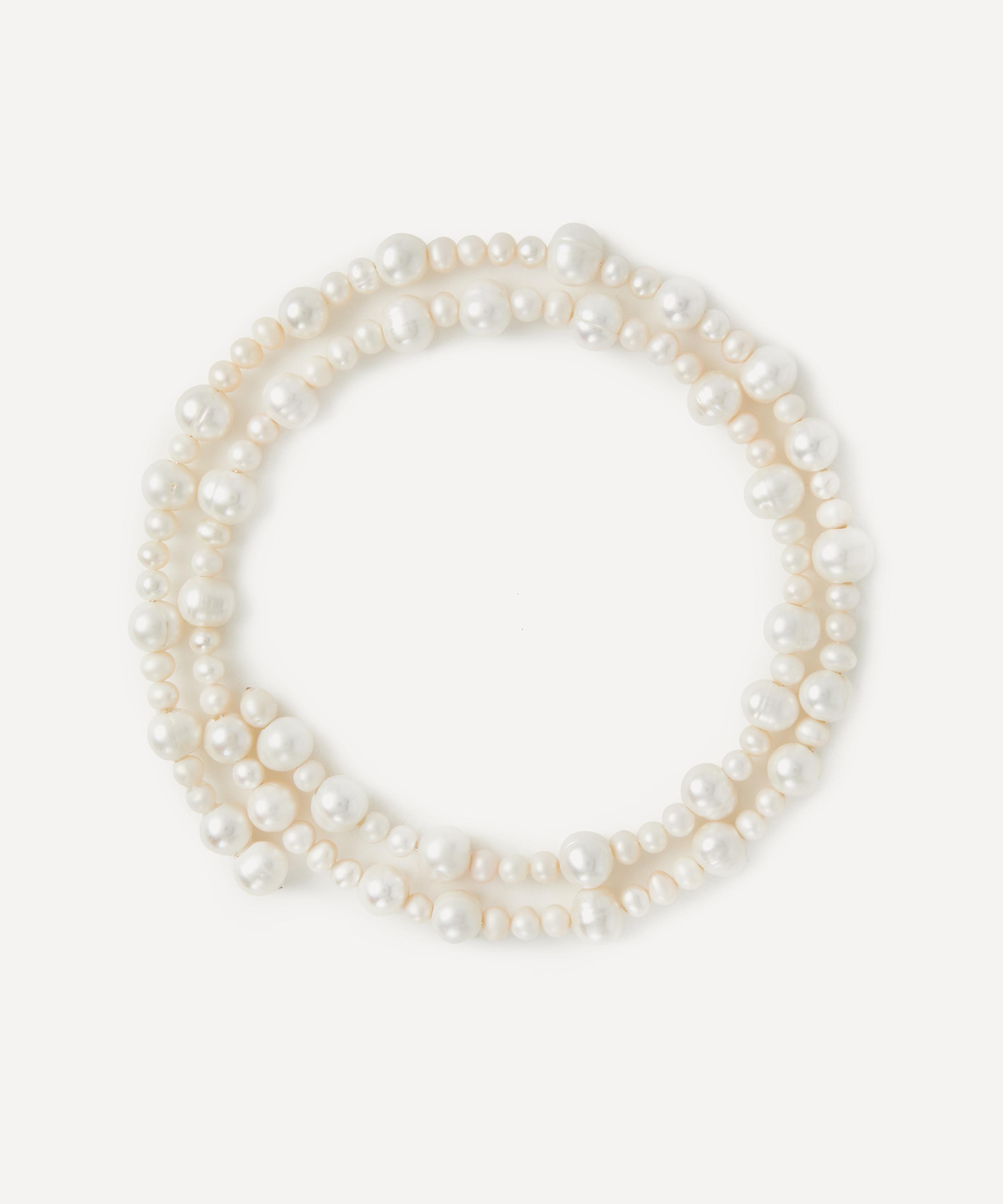 Martha Calvo Stella Pearl Choker Necklace In White