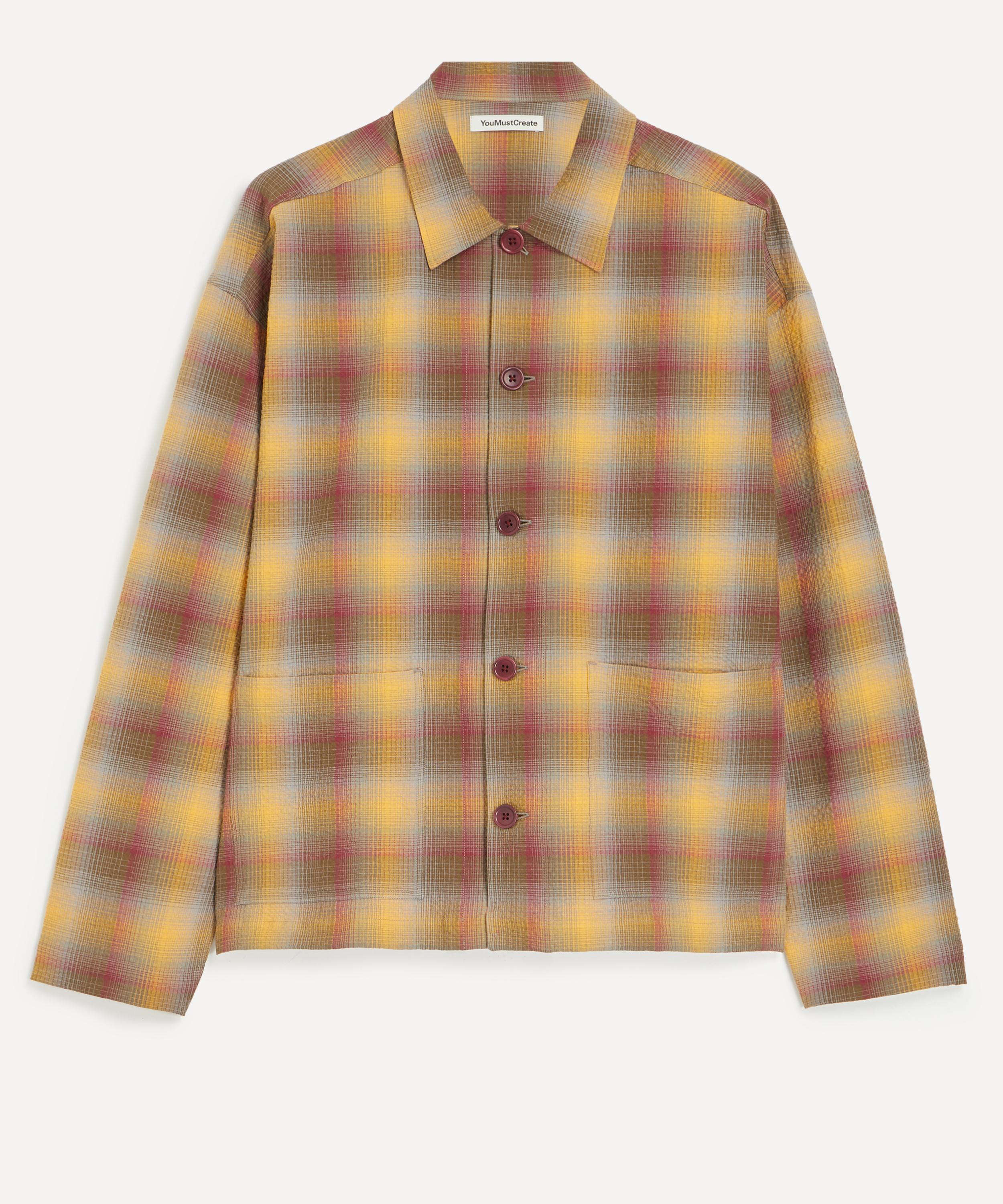 Ymc You Must Create Ymc Mens Pj Contrast Check Overshirt In Multi