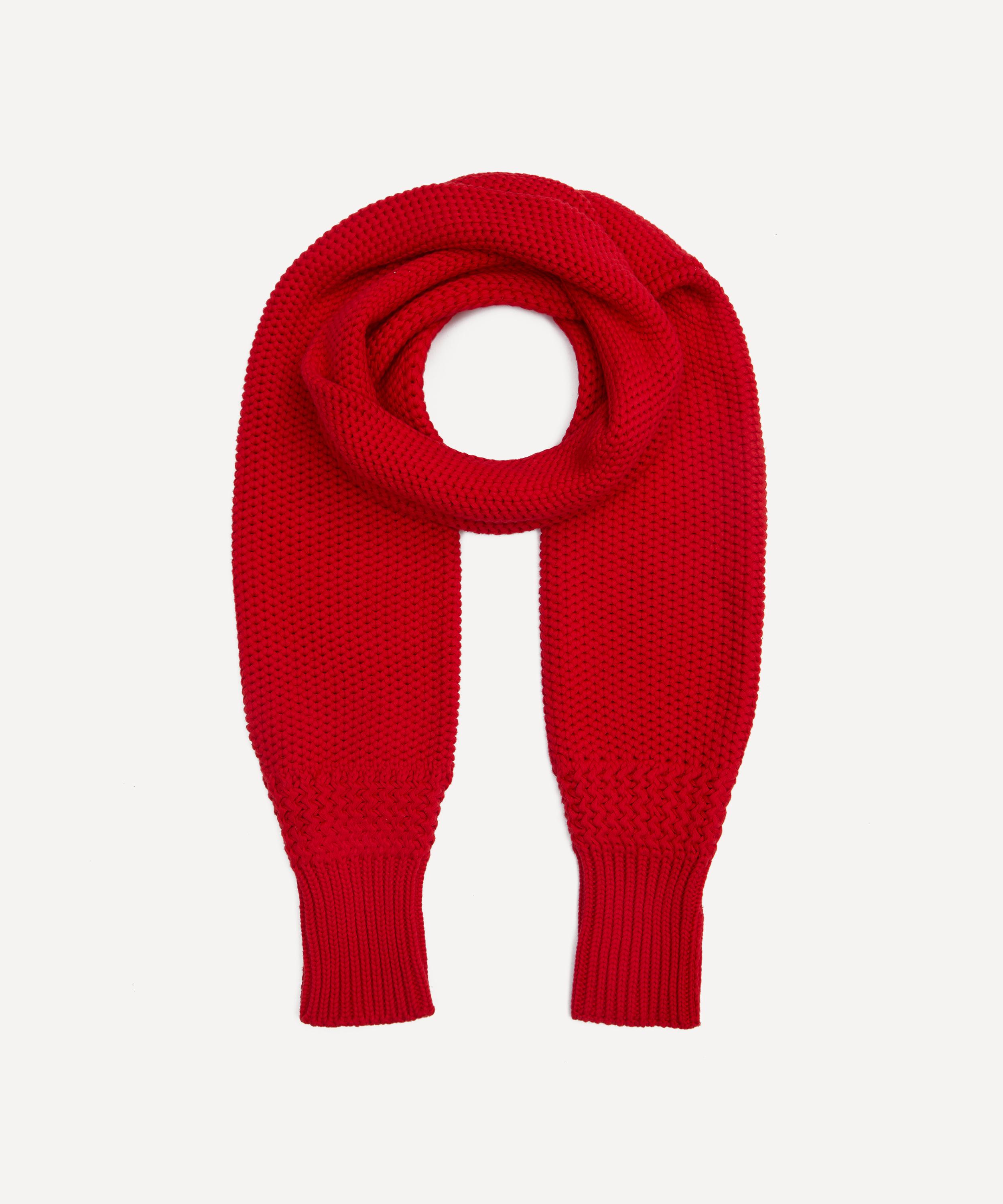 Ymc You Must Create Ymc Mens Rickrack Knit Sleeve Scarf In Red