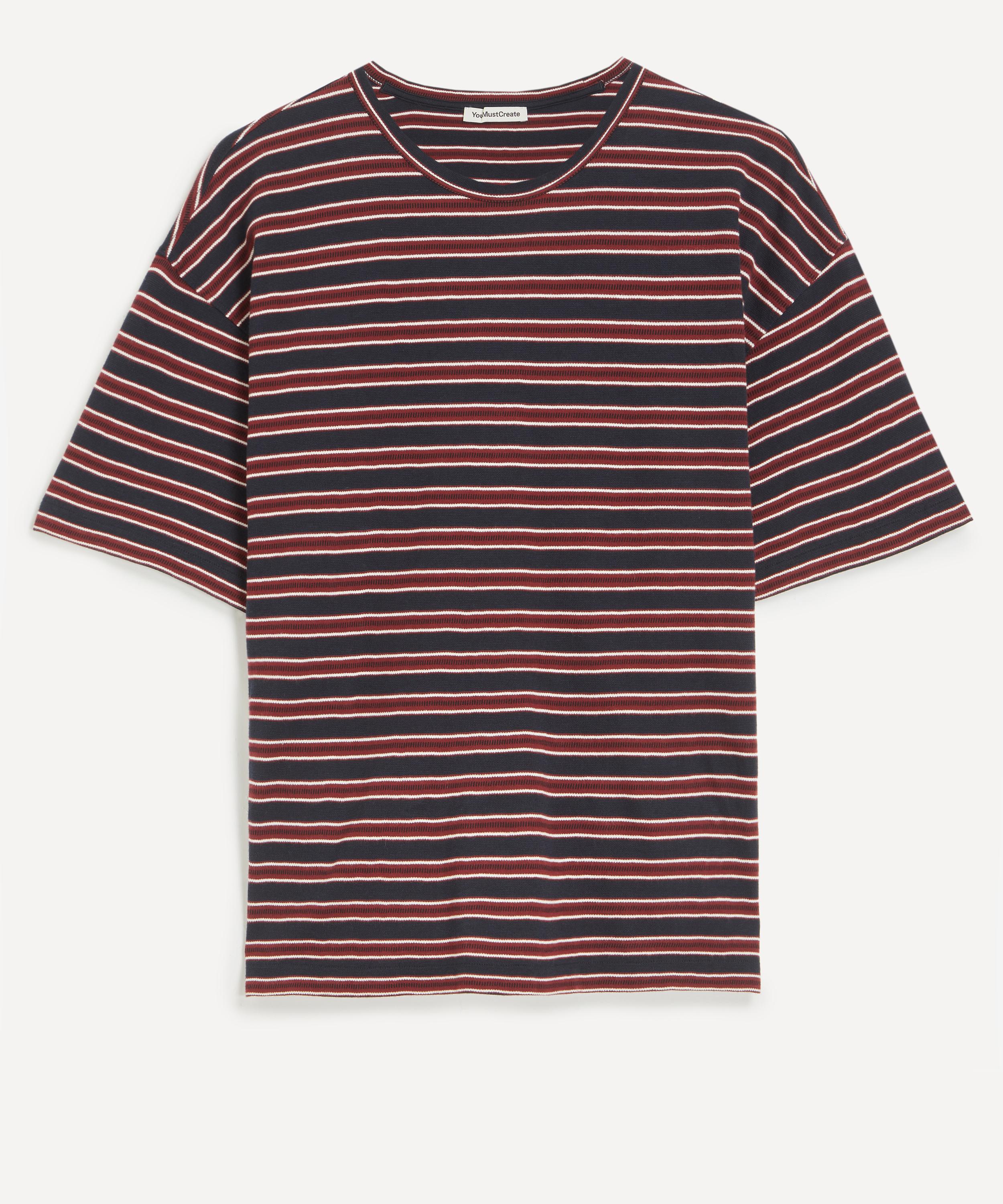 Ymc You Must Create Ymc Mens Triple Stripe T-shirt In Red