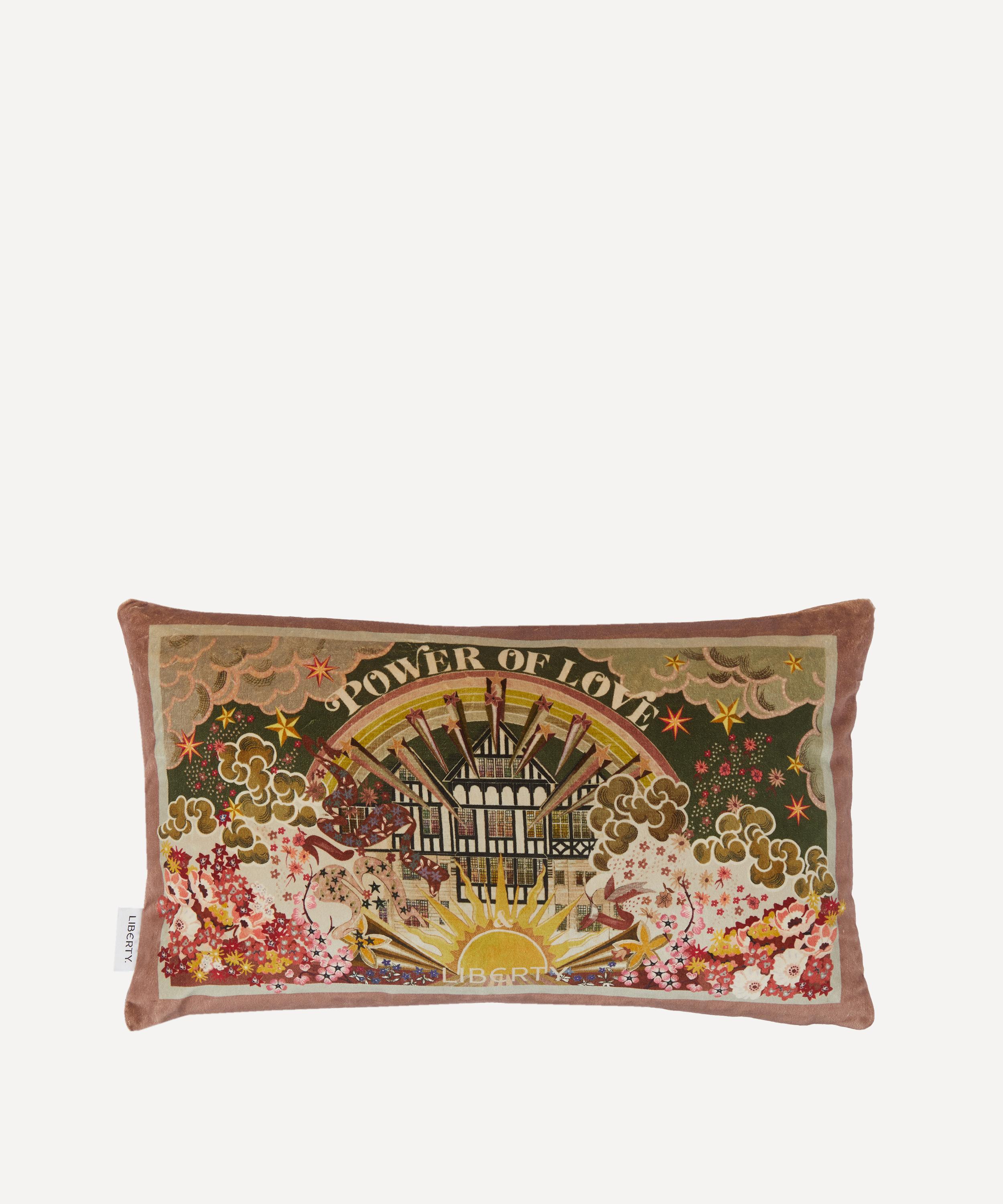 Liberty Power Of Love Velvet Cushion In Multi