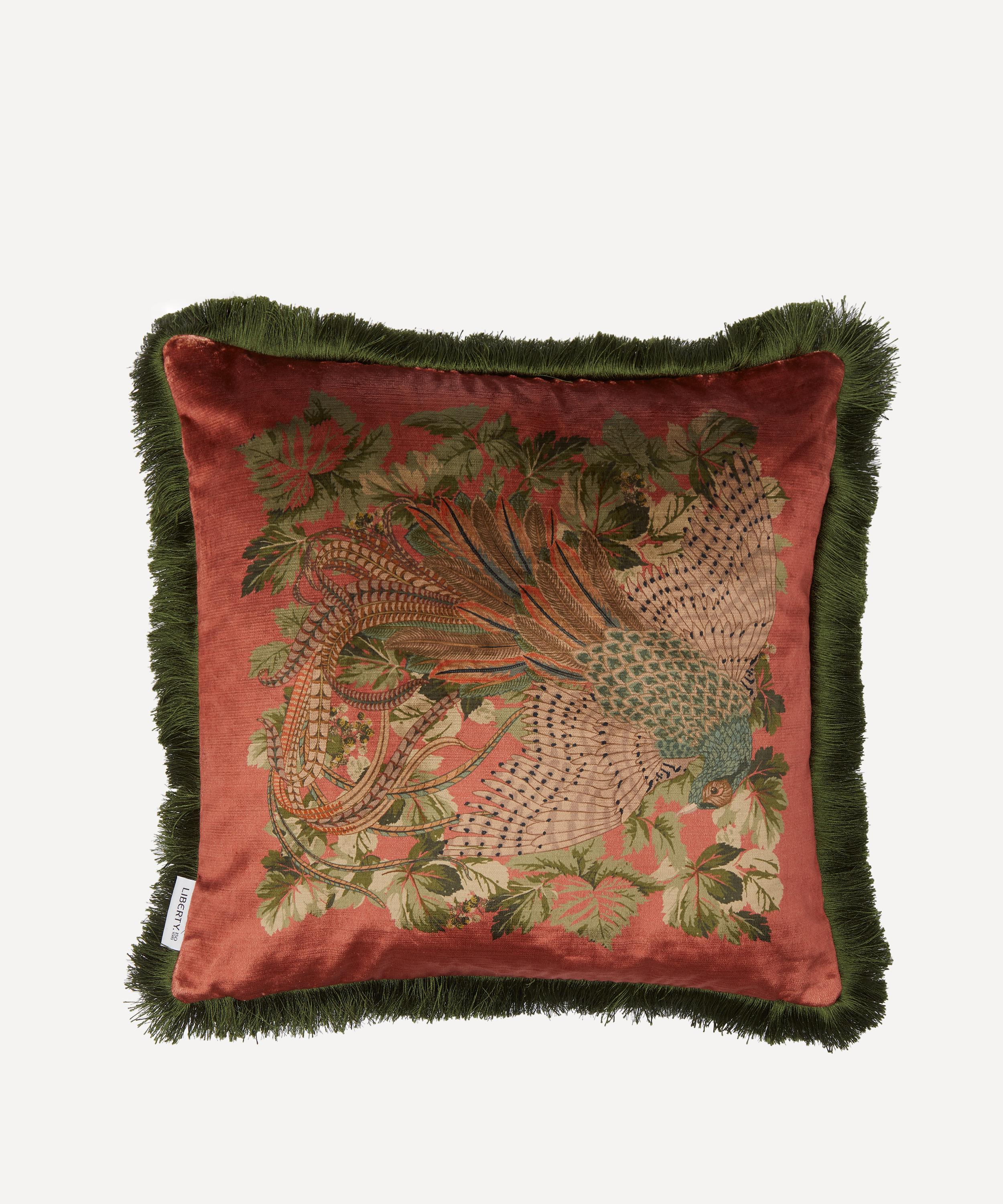 Liberty Lady Amphora Velvet Cushion In Multi