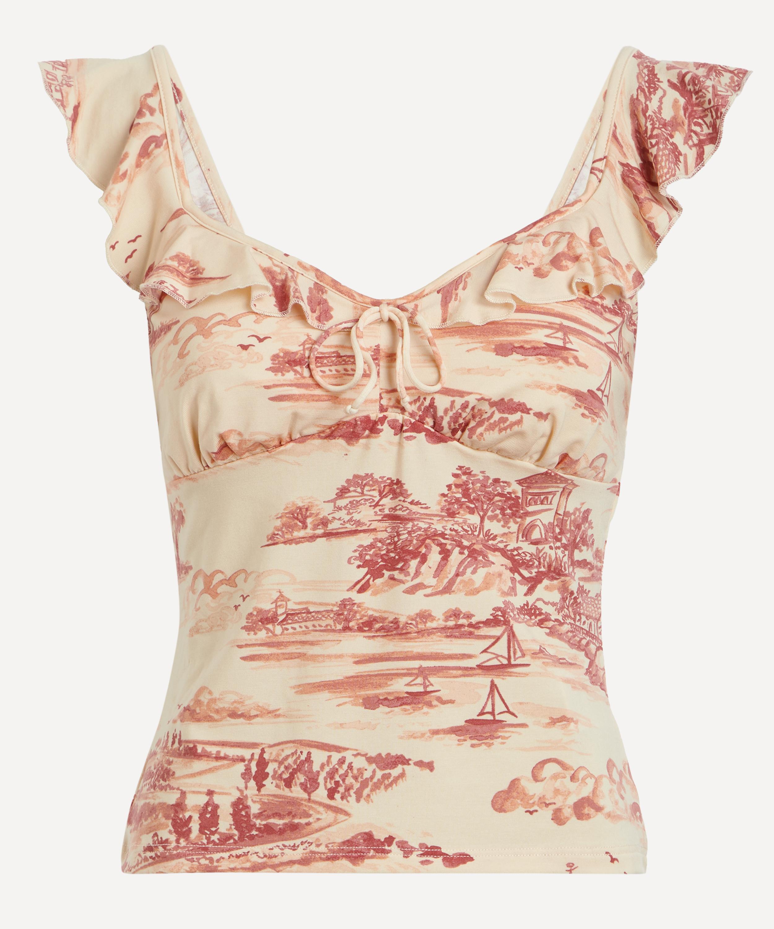Reformation Lemmy Knit Top Dolce Vita In Neutral