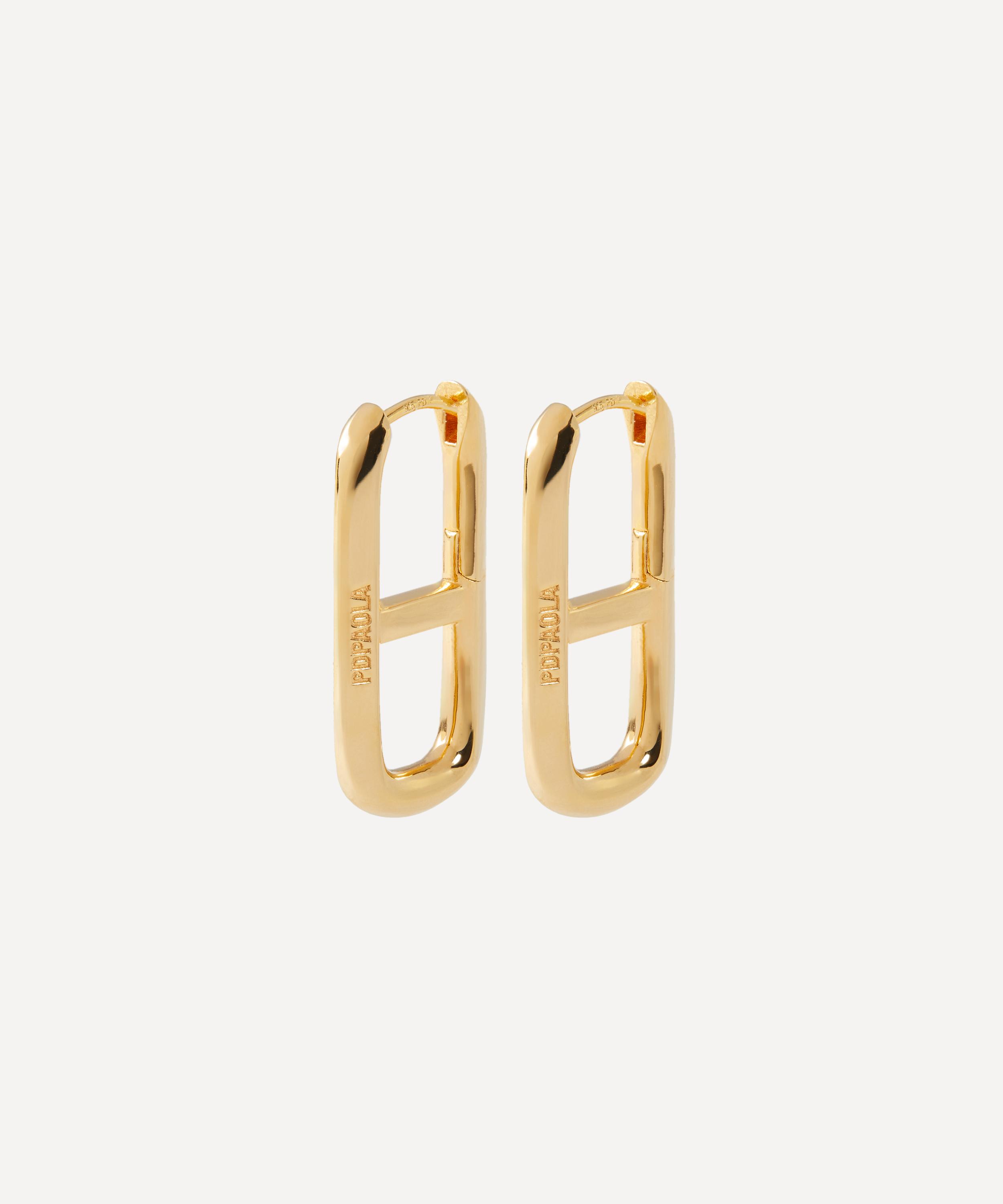 Pdpaola 18ct Gold-plated Texas Hoop Earrings In Gold