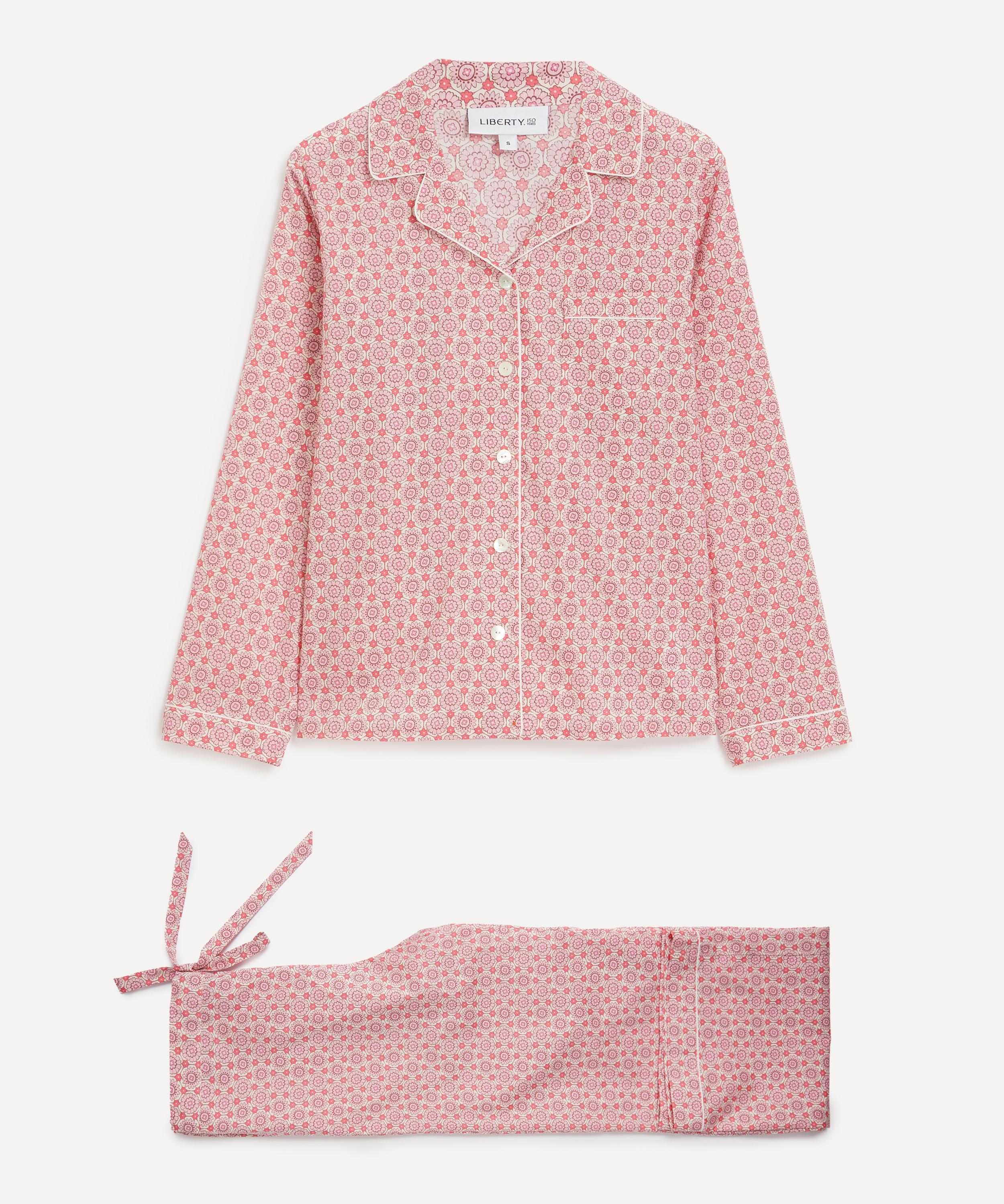 Liberty Women's Inez Mio Tana Lawn Cotton Pyjama Set In Pink