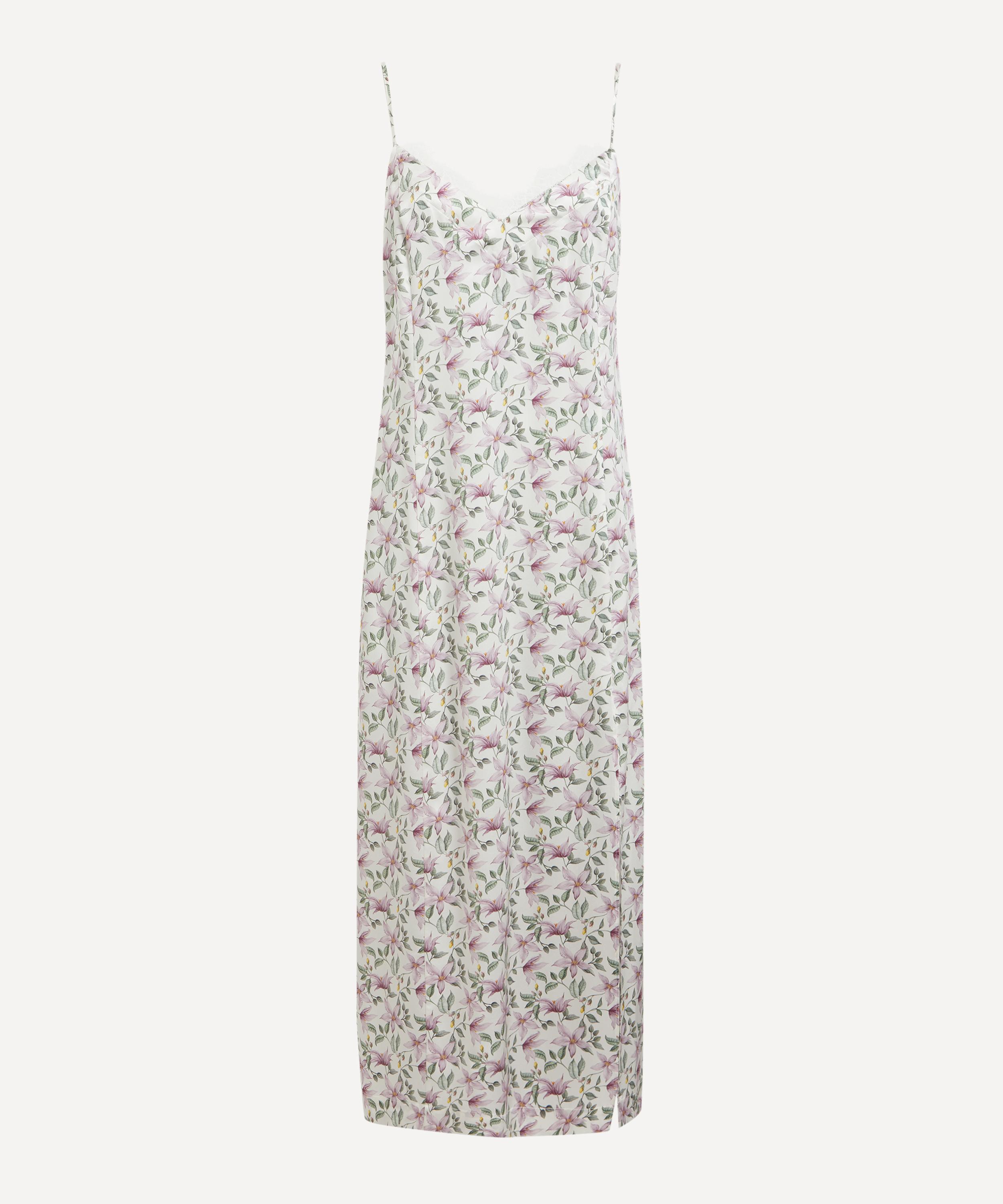 Liberty Women's Ava Fleur Silk-satin Slip Dress With Lace Trim In White