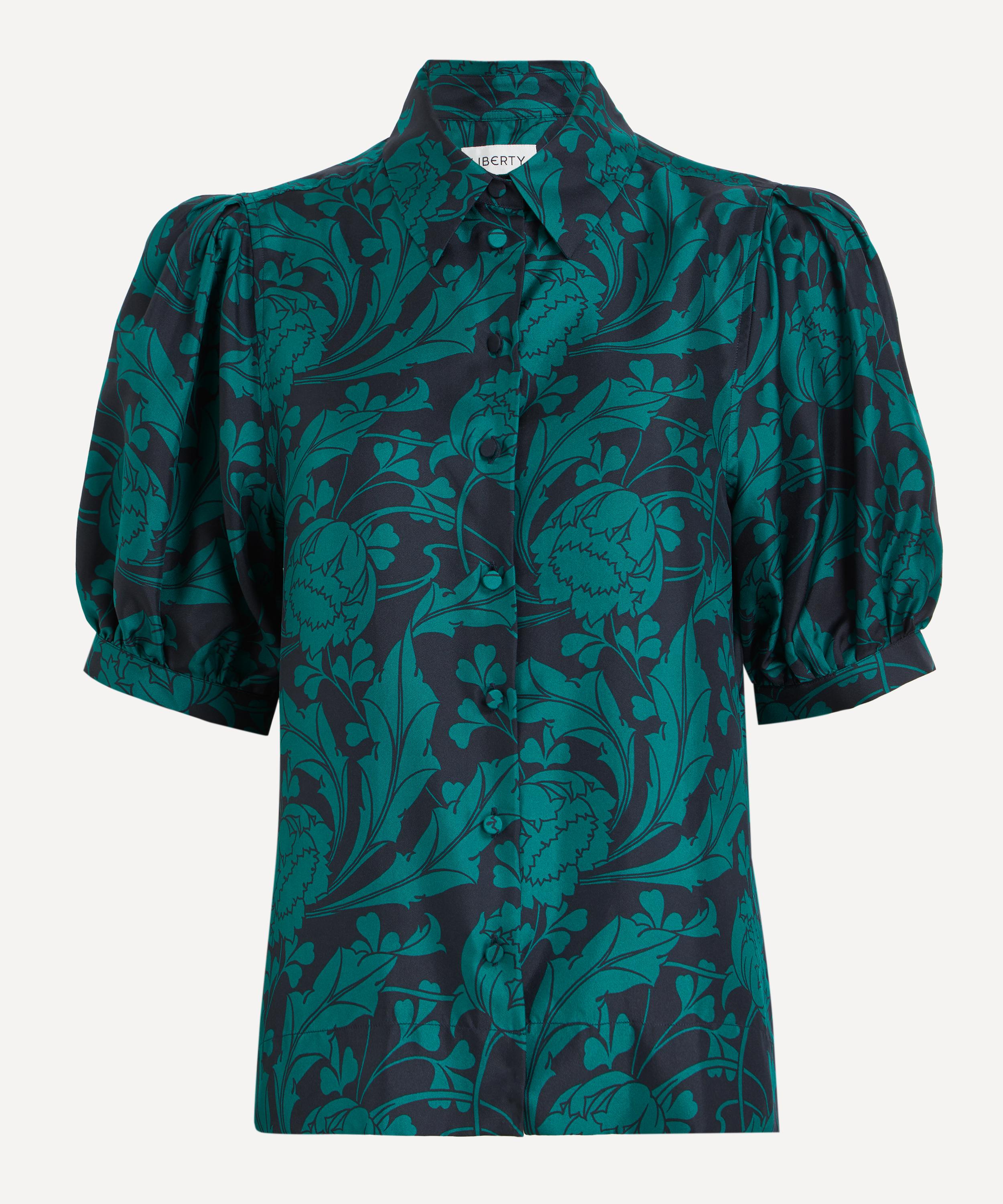 Liberty Women's Ezra Venus Silk Puff-sleeve Shirt In Multi