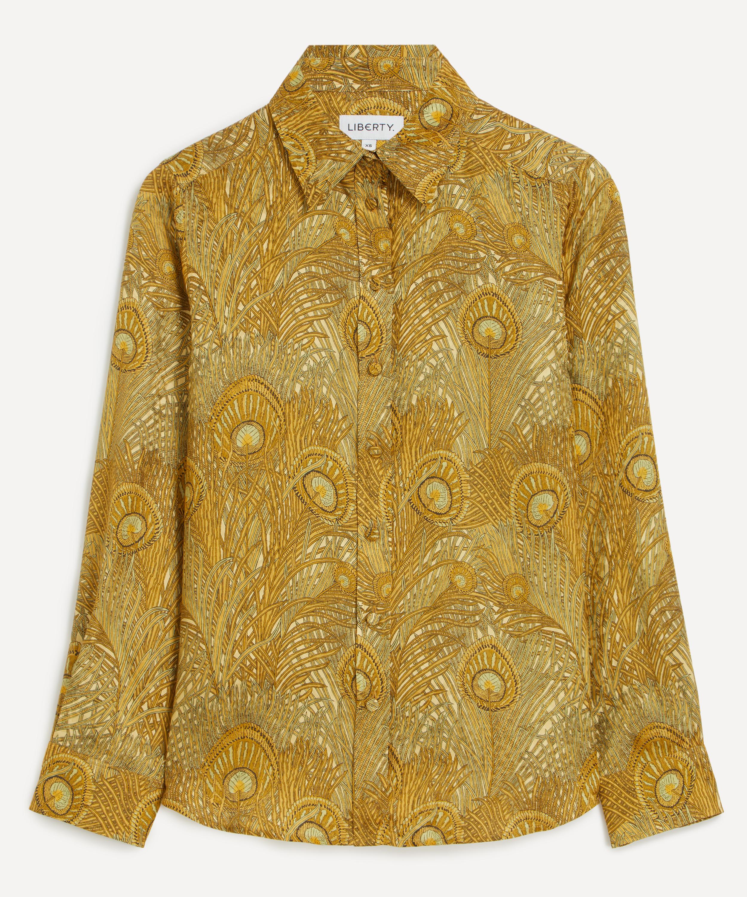 Liberty Women's Hera Silk Jacquard Relaxed Shirt In Brown