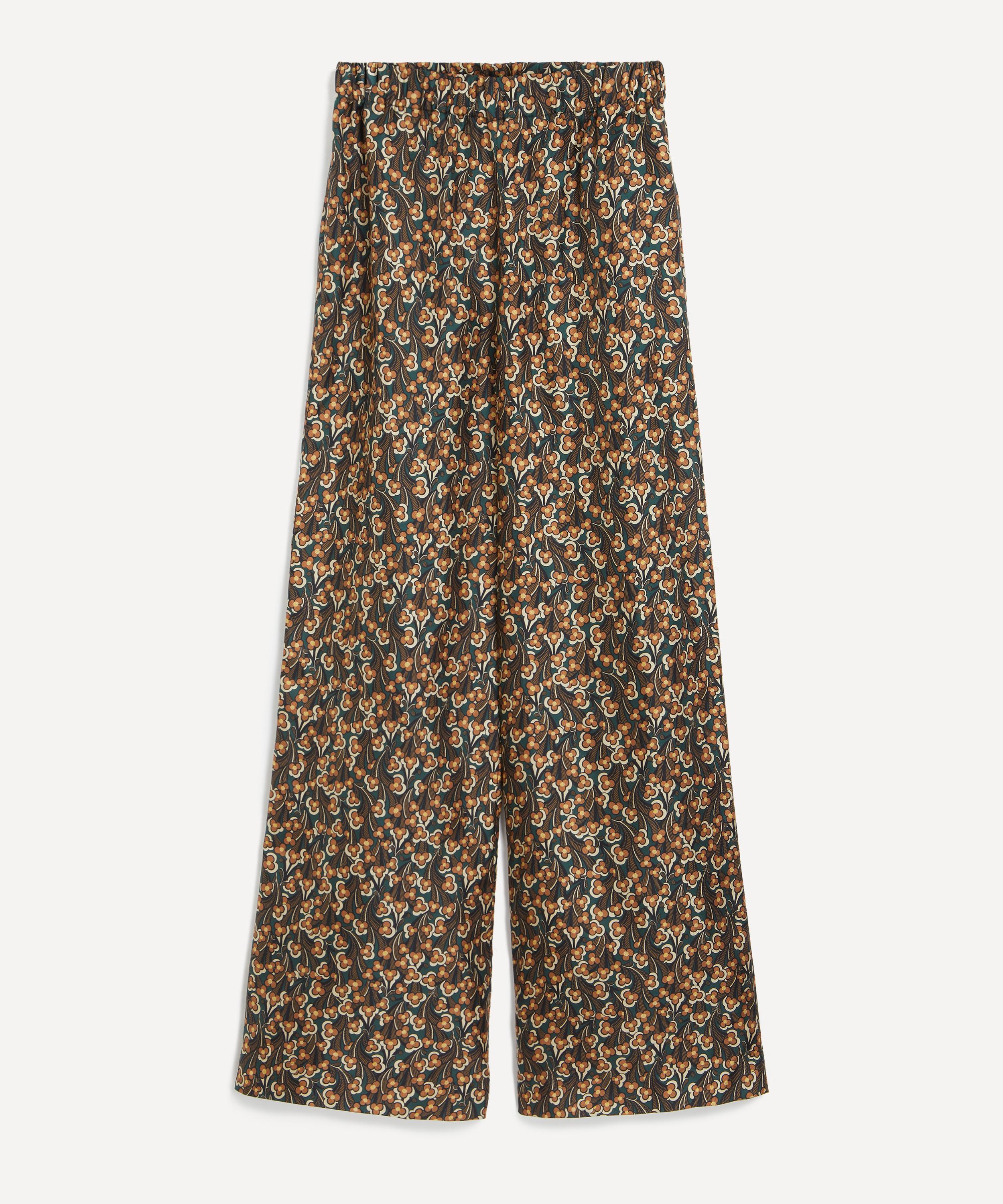 Liberty Women's Laith Silk Palazzo Trousers In Brown