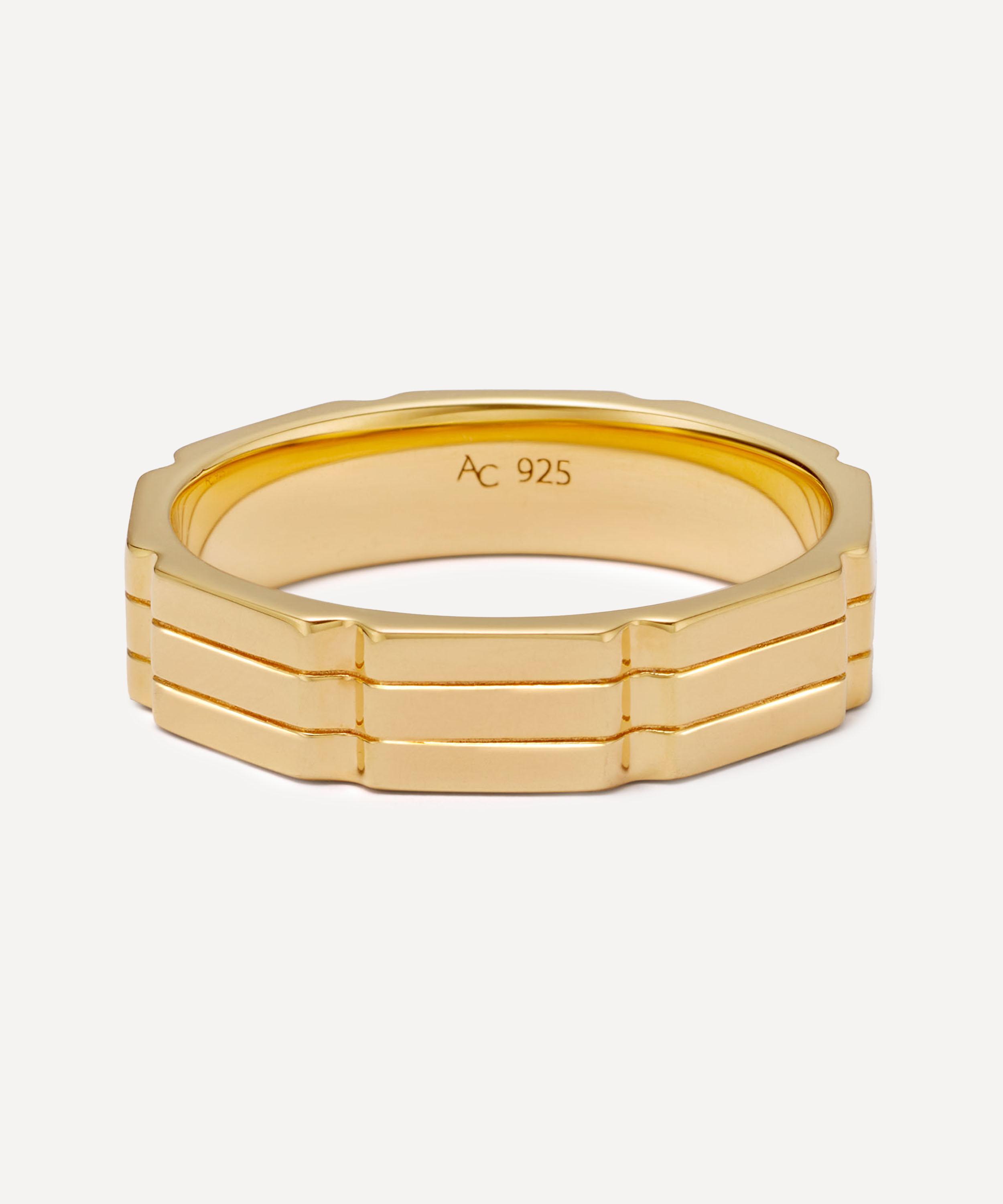 Astley Clarke 18ct Gold Plated Vermeil Silver Aubar Bold Ring In Gold