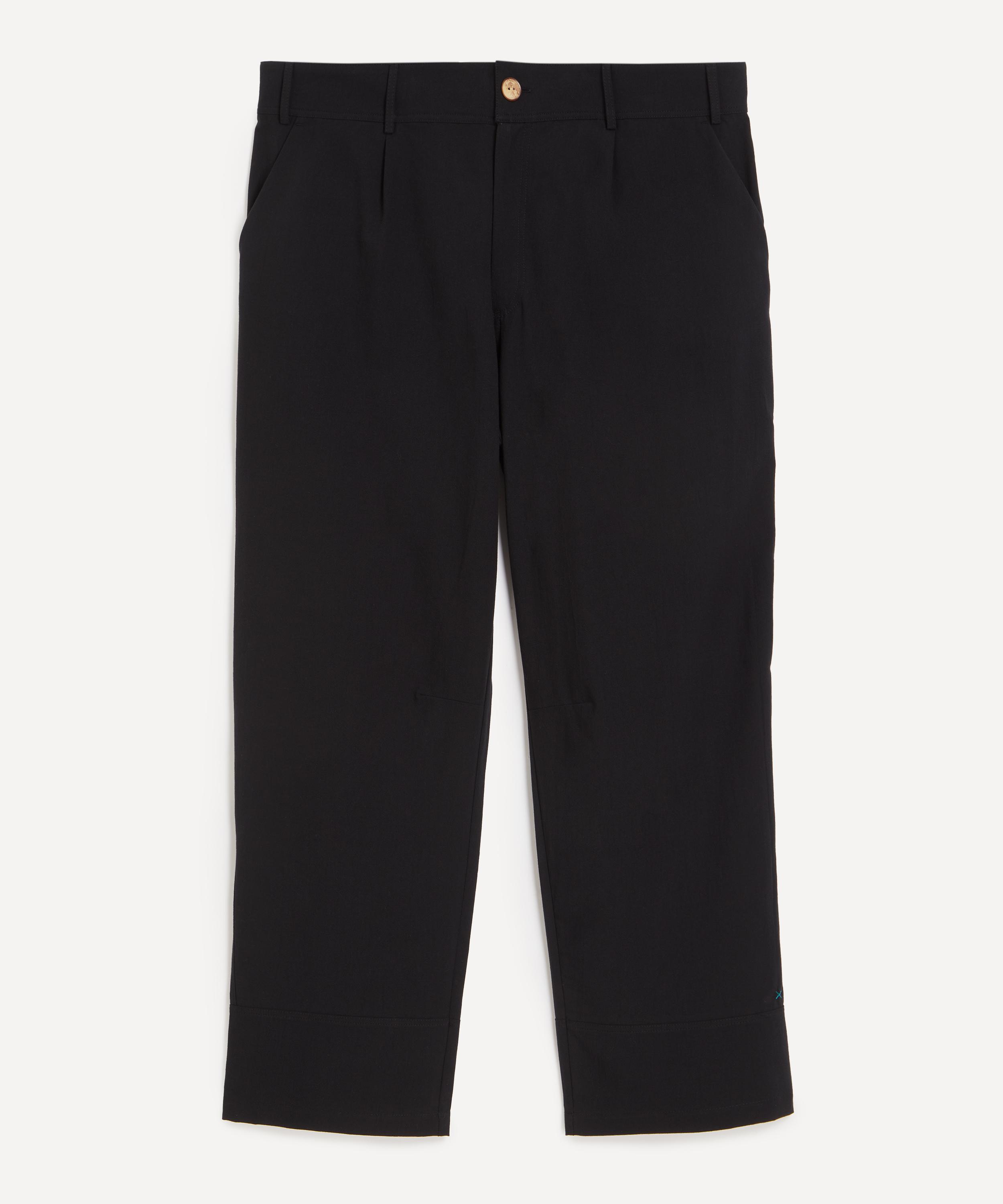 Marane Mens Navy El Tony Cotton Trousers In Blue