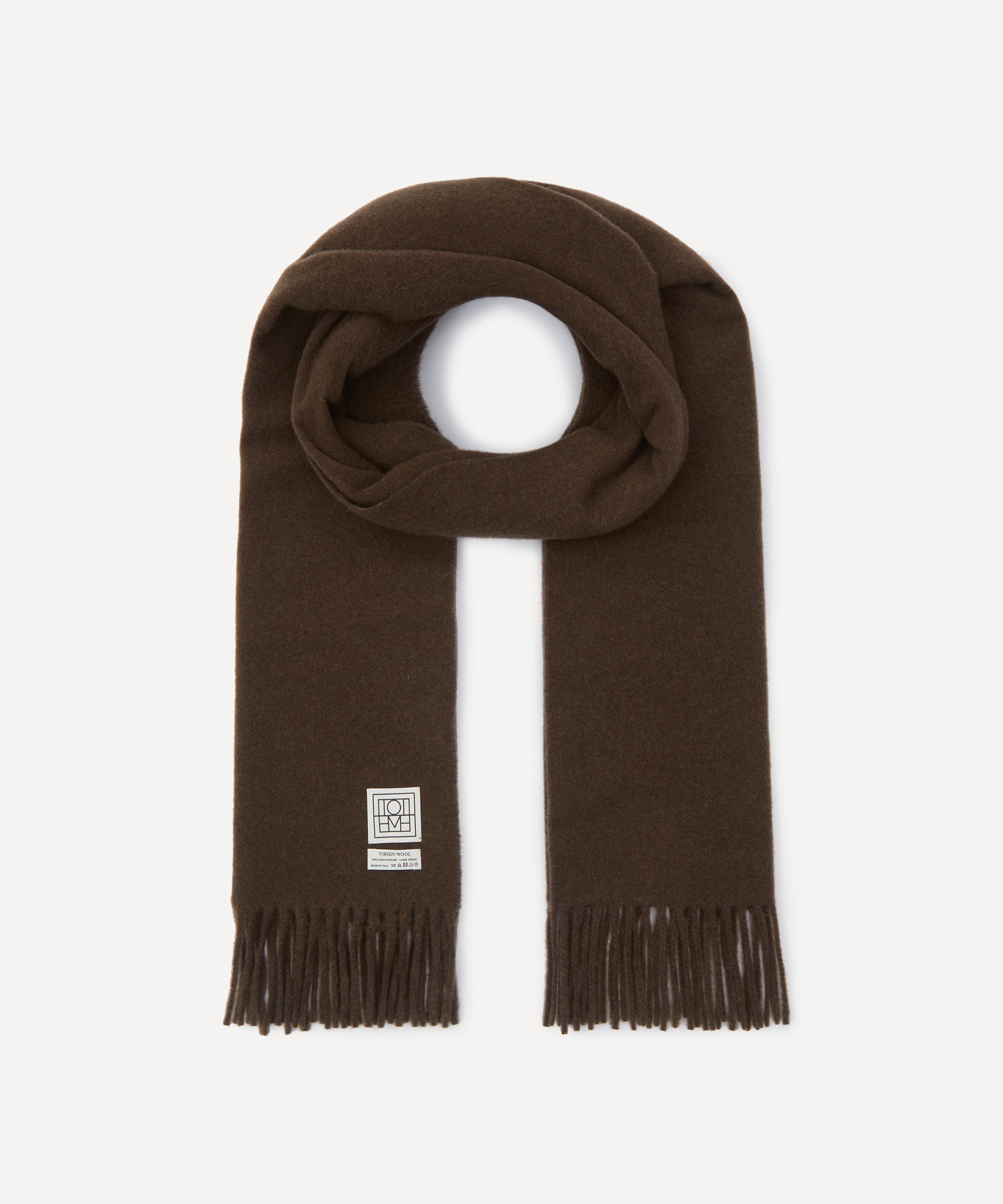 Totême Toteme Women's Classic Wool Fringed Scarf In Brown