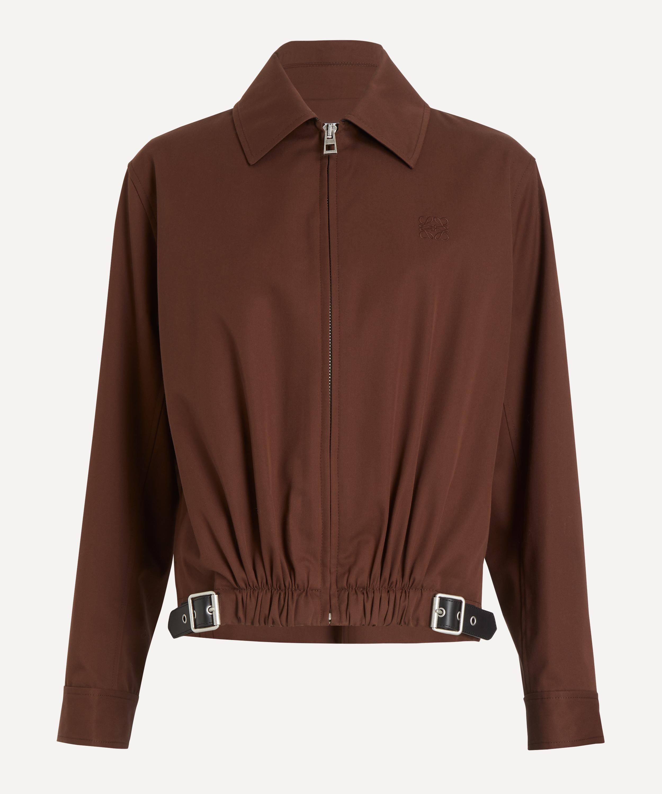 Loewe Women's Brown Belted Silk Twill Jacket