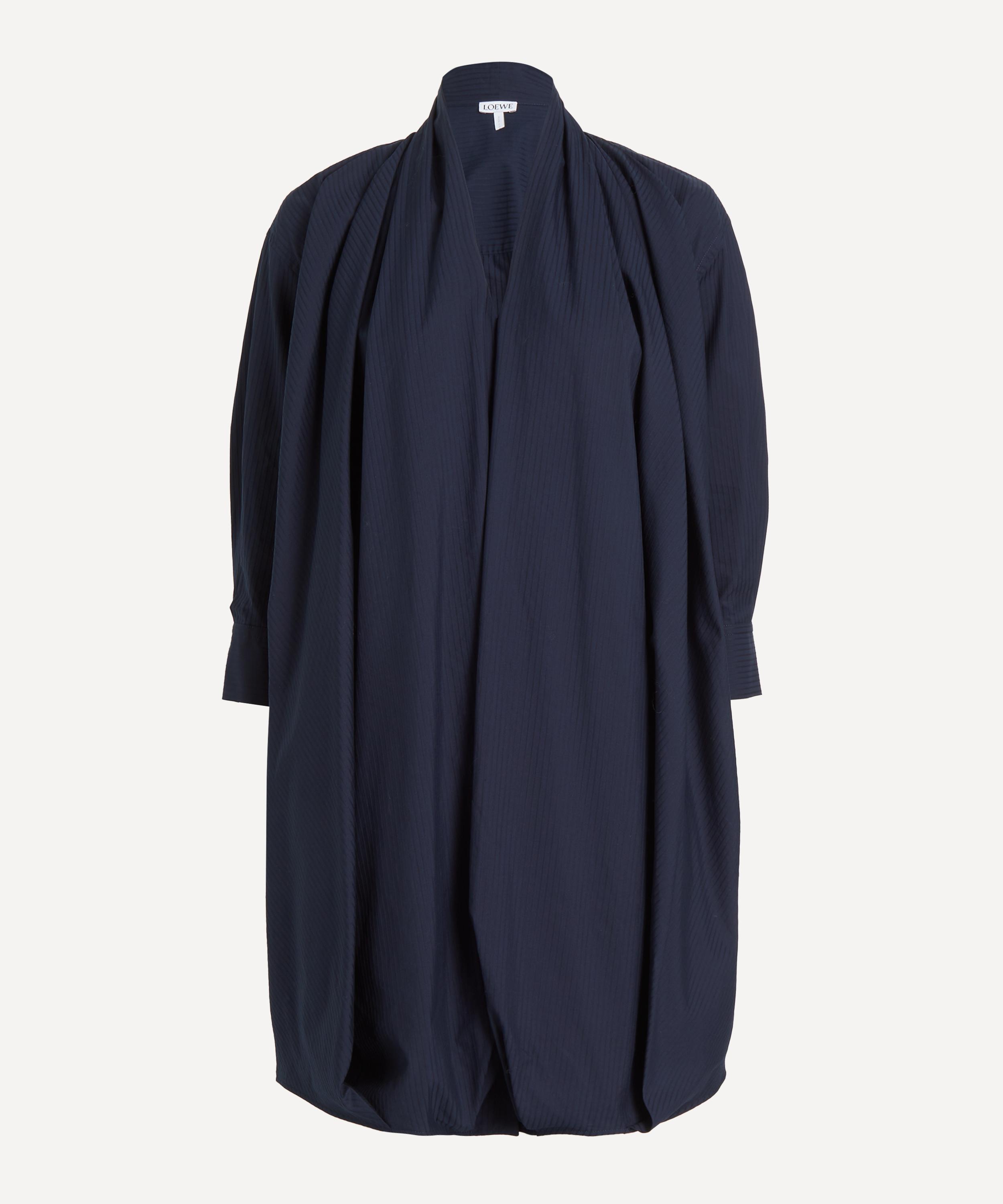 Loewe Women's Navy Blue Draped Balloon Mini Dress In Blue