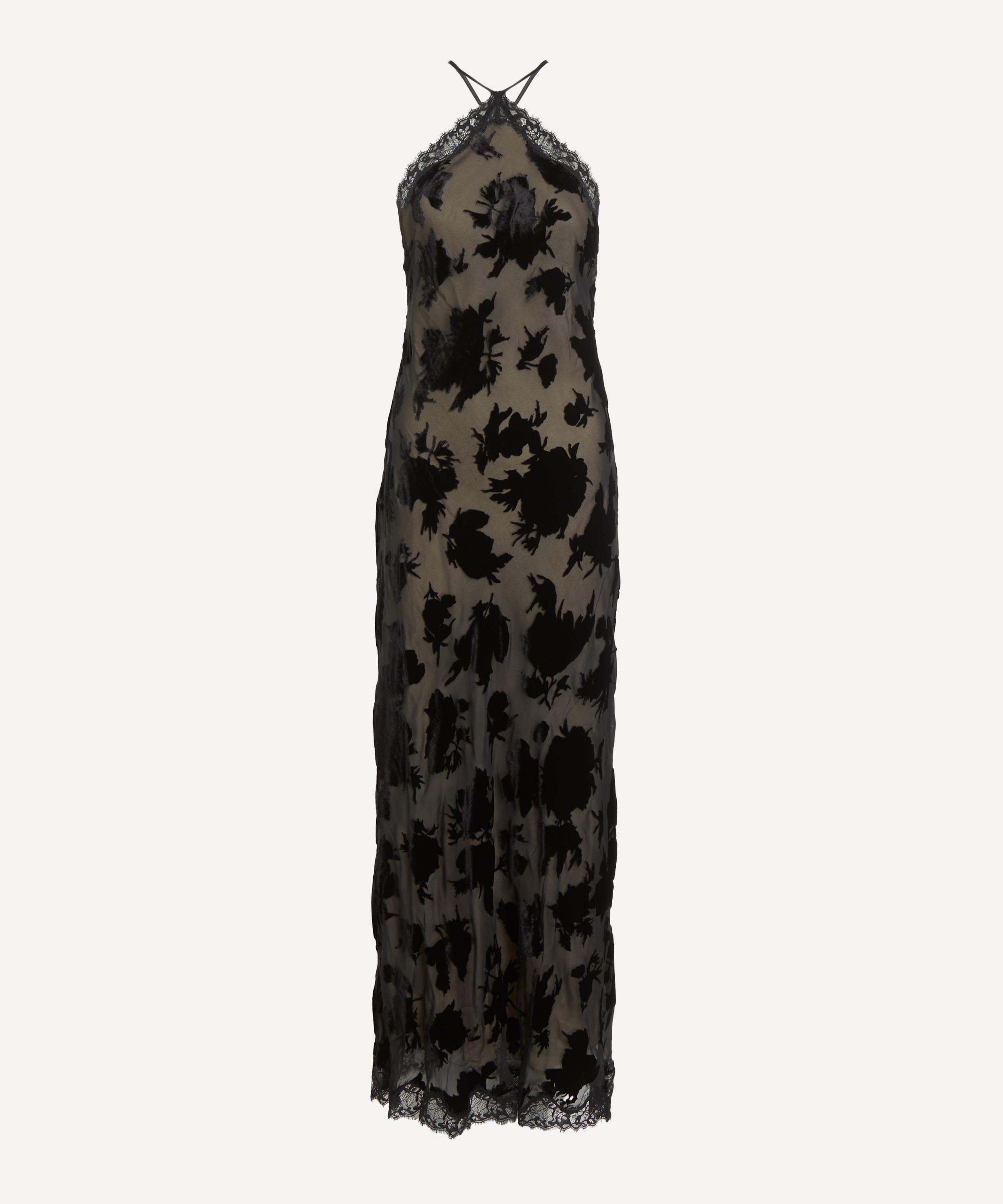 Rixo London Rixo Women's Harlan Silk-velvet Devore Dress In Black